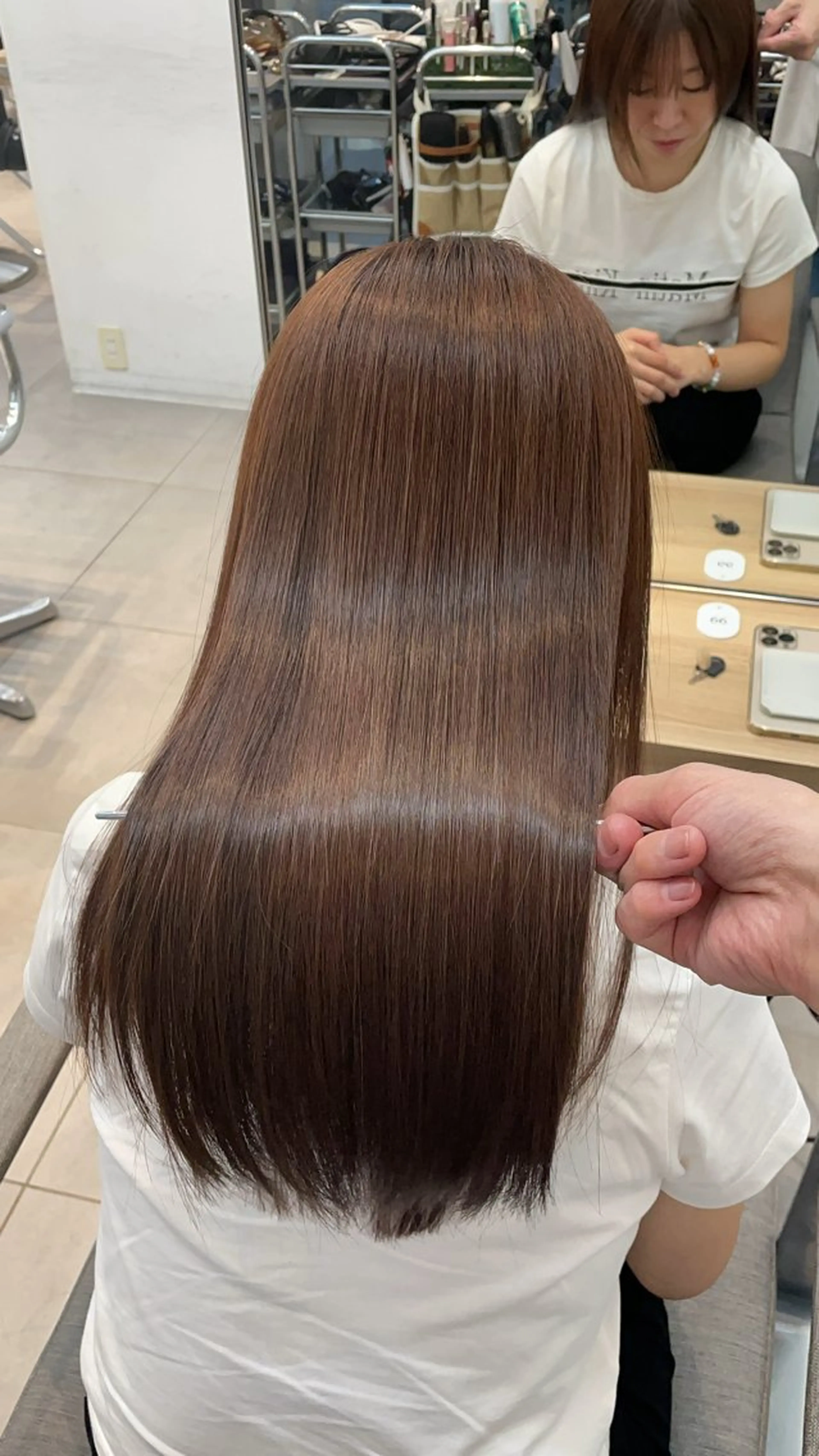 ロング カット 縮毛矯正 トリートメント ヘッドスパ ✨髪質改善✨美髪 矯正🫧小泉のヘアスタイル