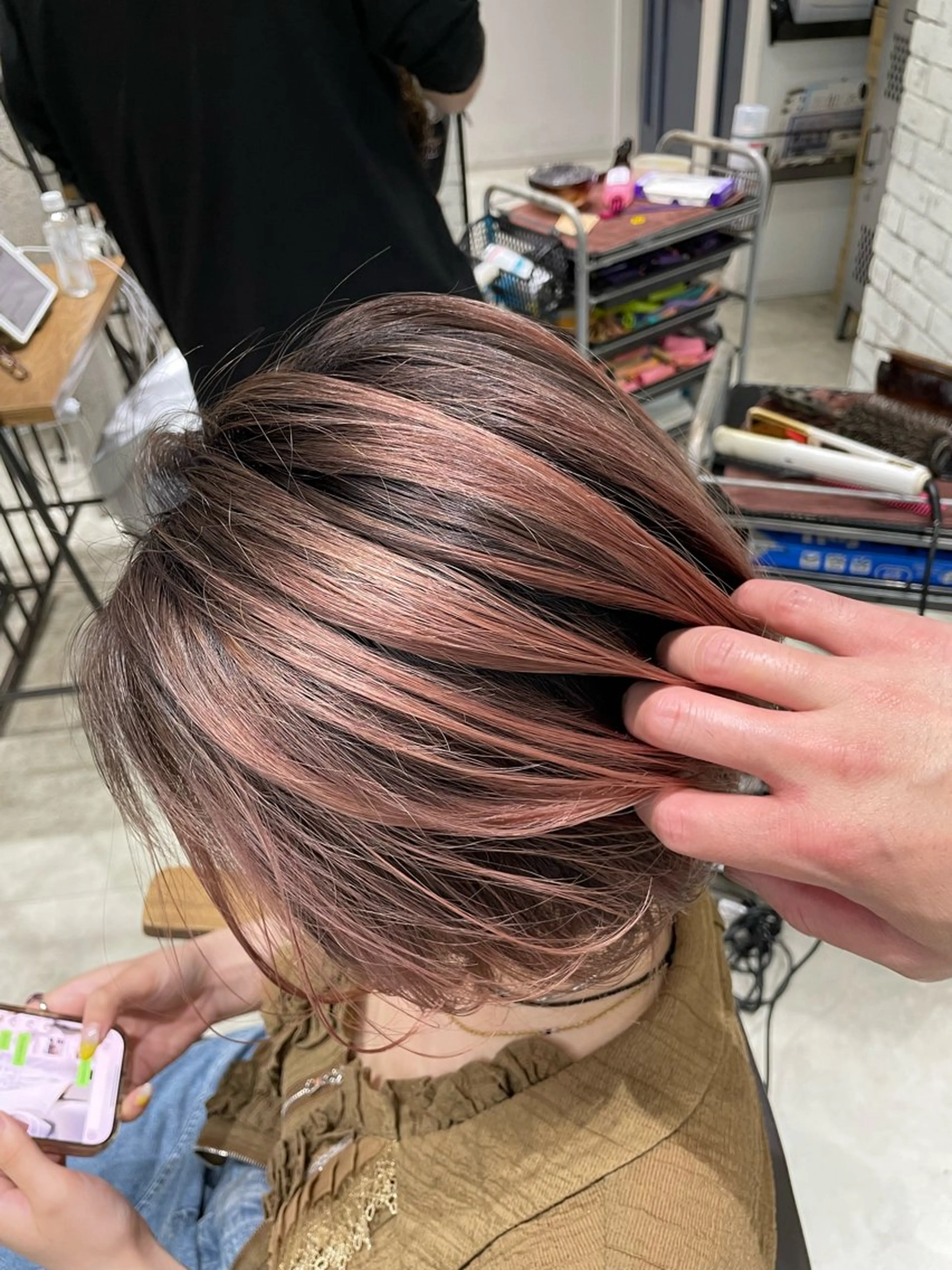 ショート カラー ヘアアレンジ アディクシーカラー バレイヤージュ レイヤーカット ヘアカラー バレイヤージュ🌱 渡邉悟🌱のヘアスタイル