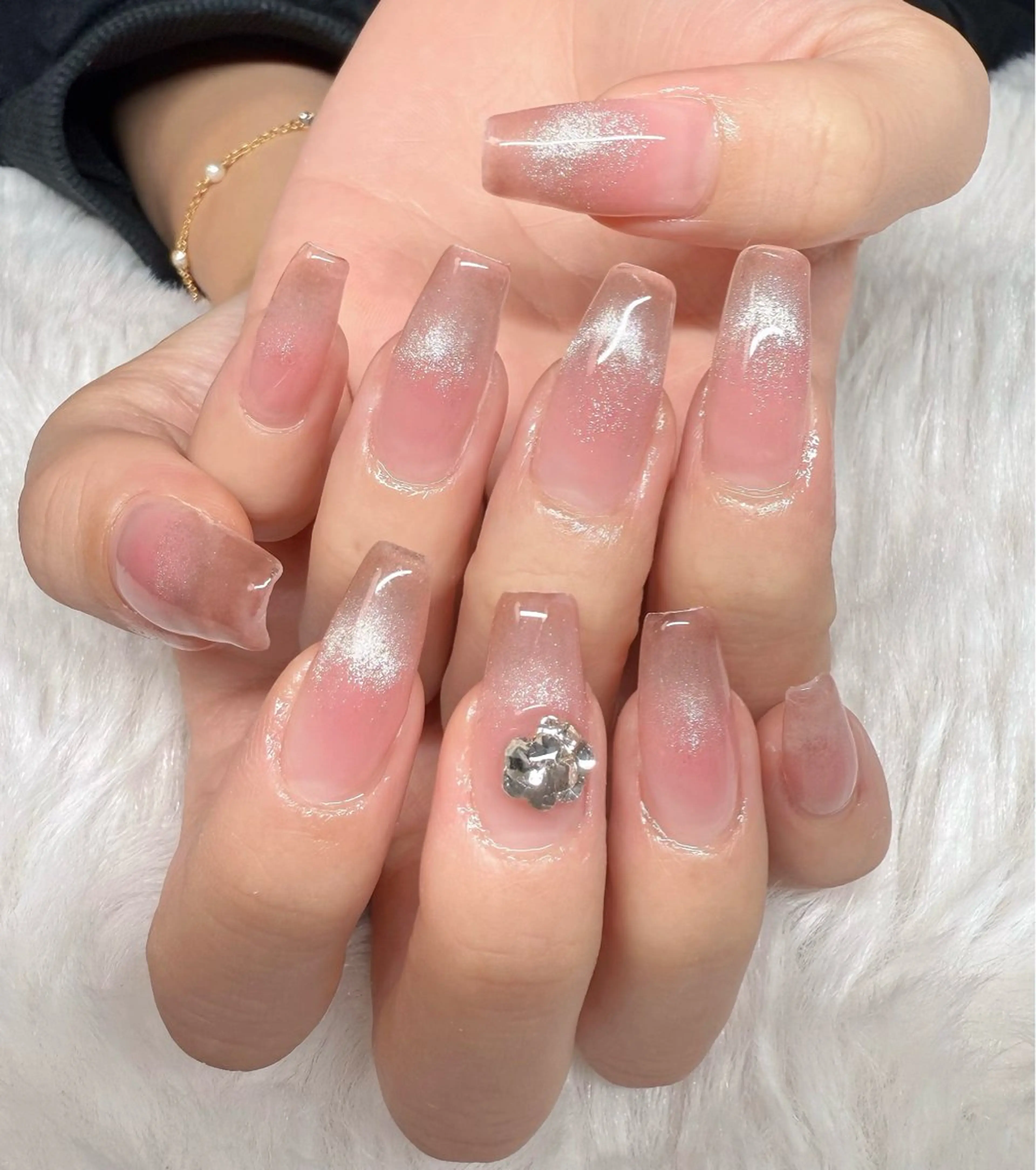 大人気❣️チップ長さだし❤️マグネットフレンチ🧲の写真