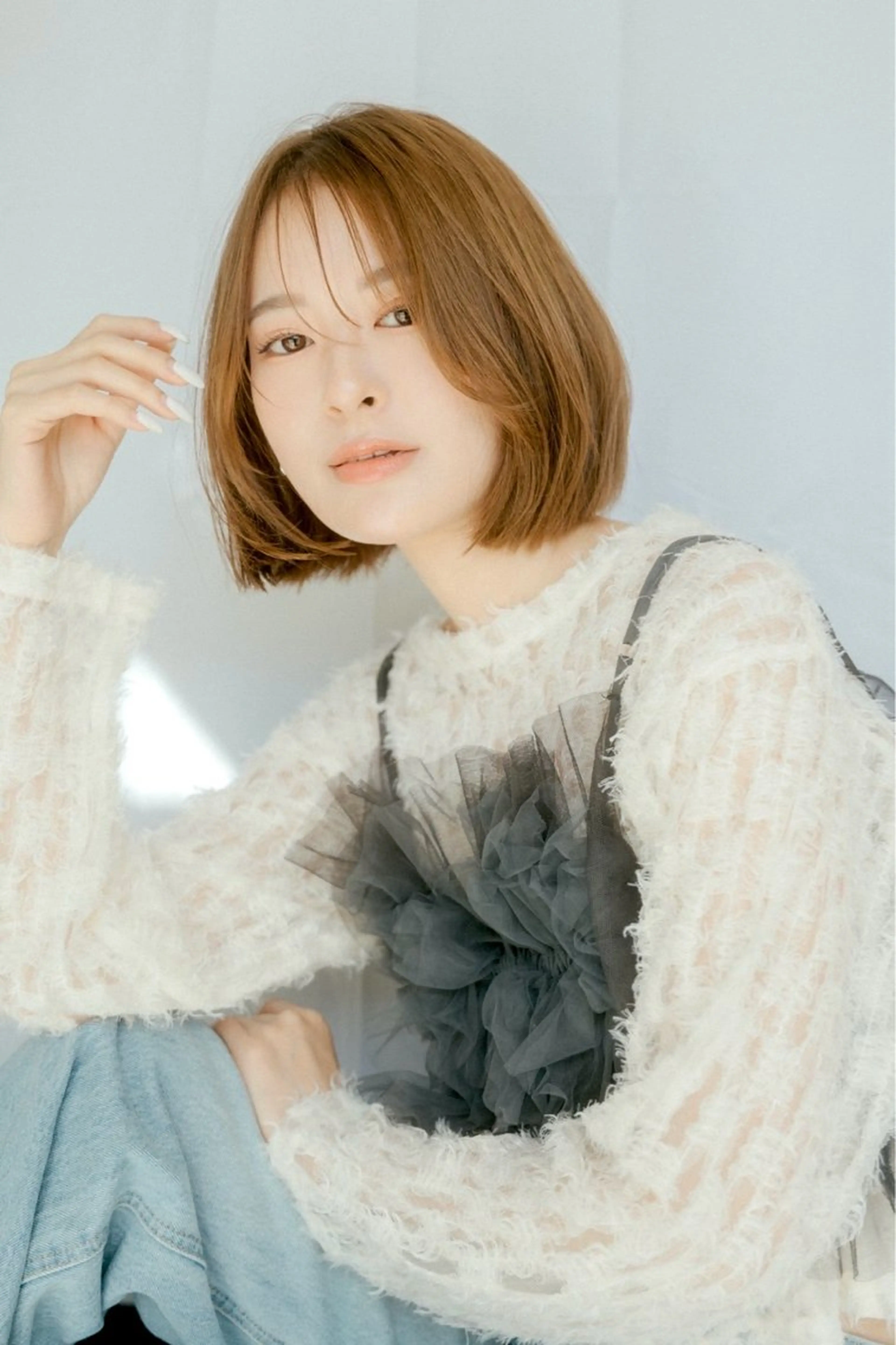 ミディアム カラー 似合わせバランス得意 青野さくらのヘアスタイル