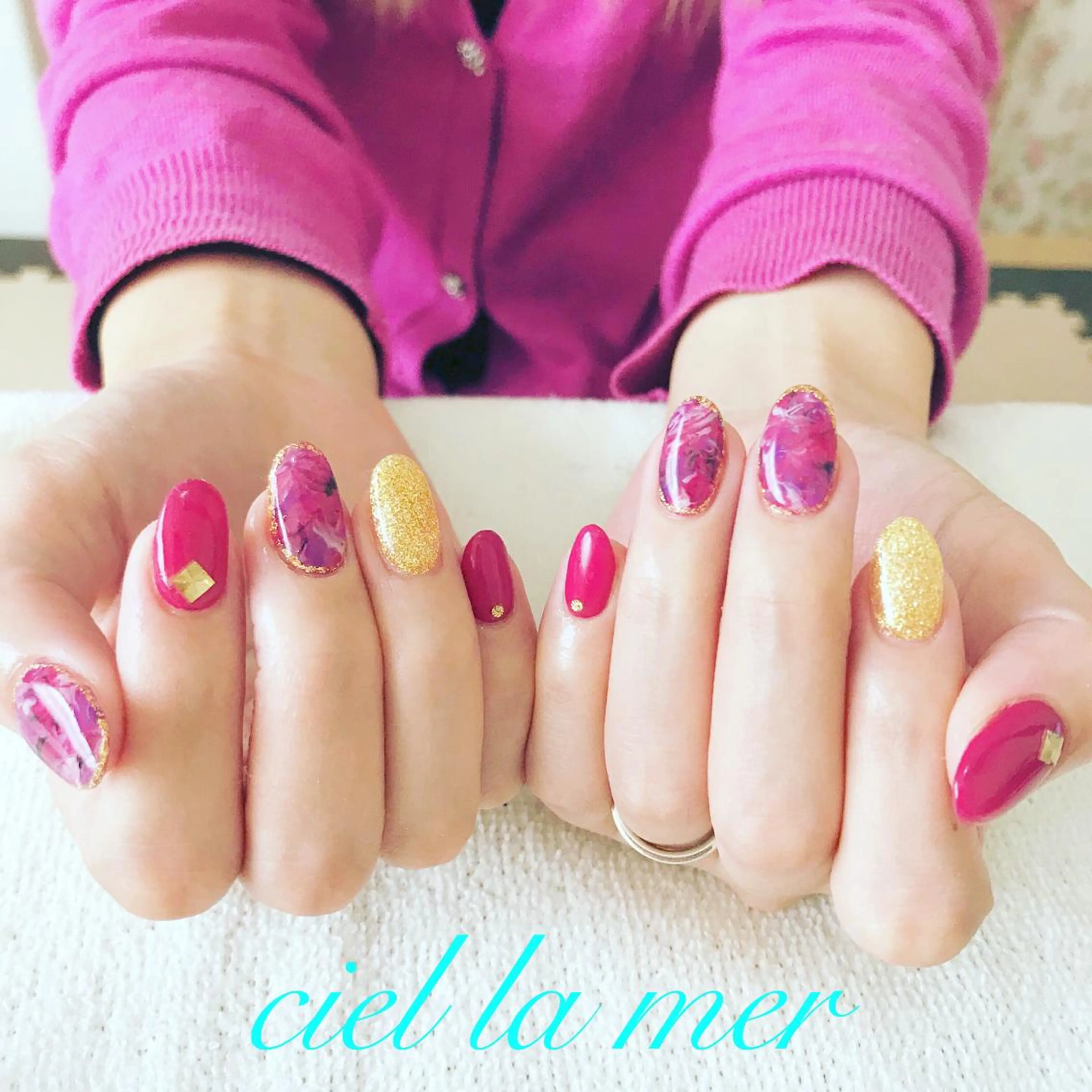 ネイル ハンドネイル フットネイル ciel la merのネイルデザイン