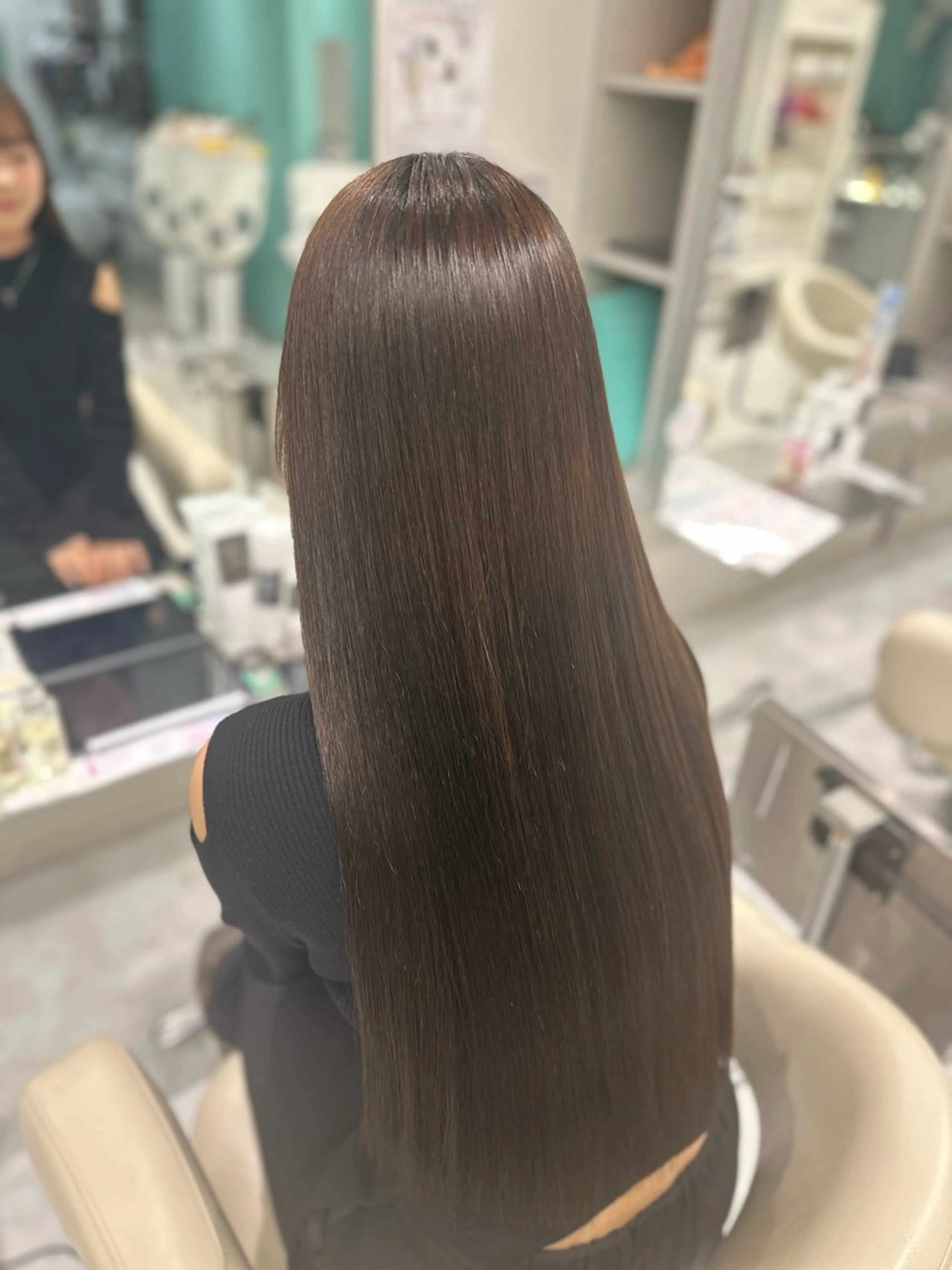 ロング パーマ 酸性ストレート ストレートパーマ 縮毛矯正 LeeHorie miuのヘアスタイル