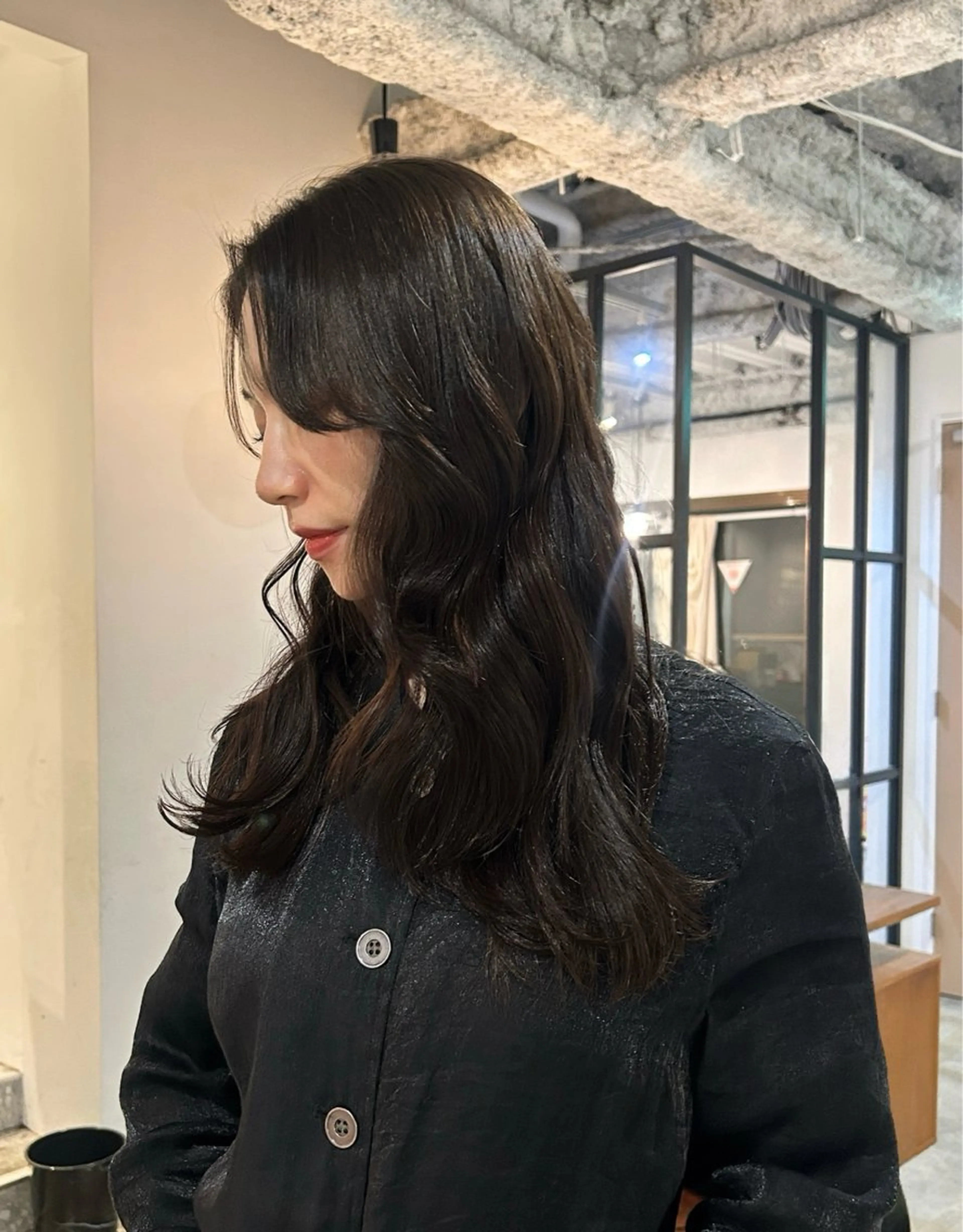 ロング カラー ヘアアレンジ グレージュ カット ヘアカラー 🎀suzuna 透明感colorのヘアスタイル