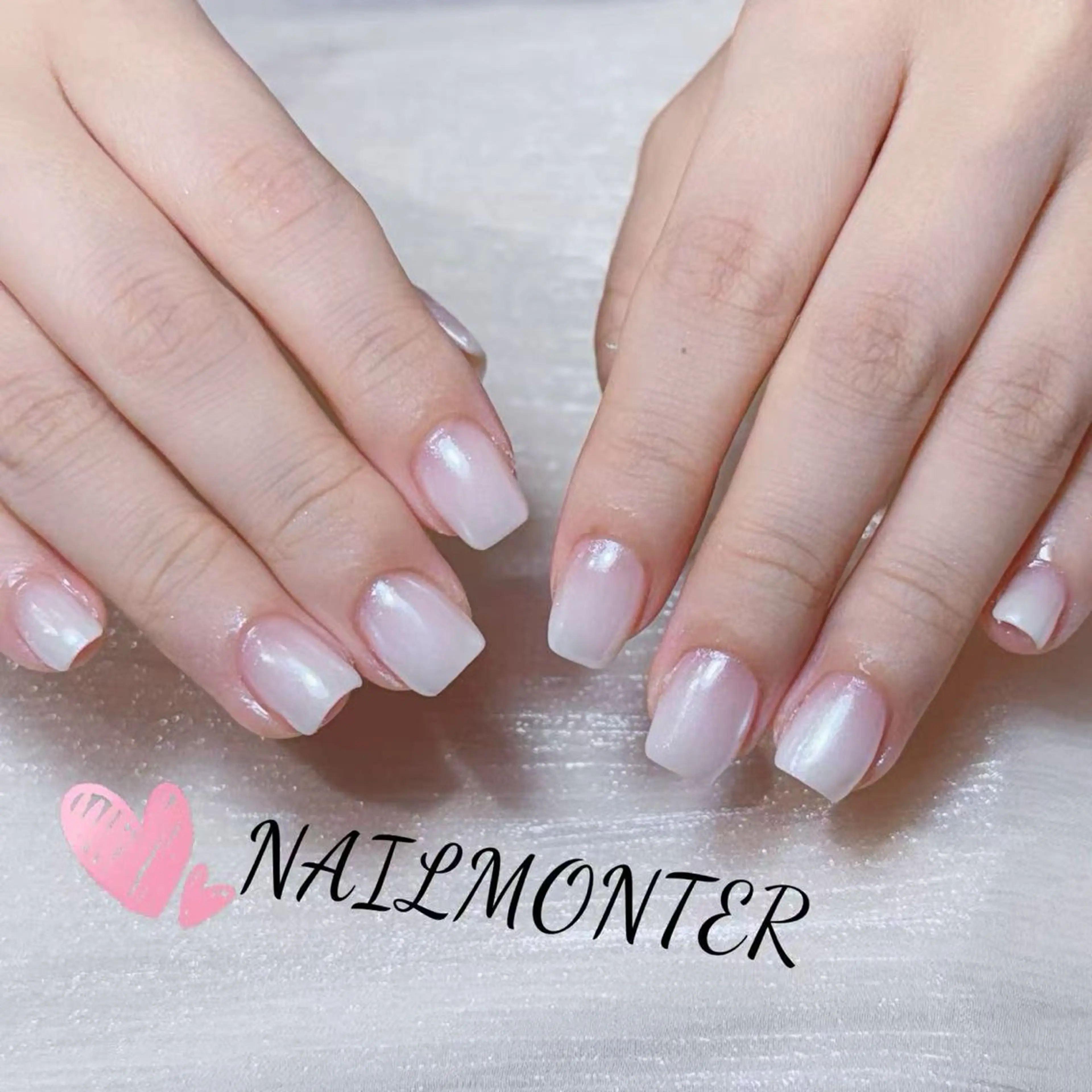 ネイル アートネイル オーロラネイル ガーリー キラキラネイル 韓国ネイル ハンドネイル ハンドケア Nail Monsterのネイルデザイン