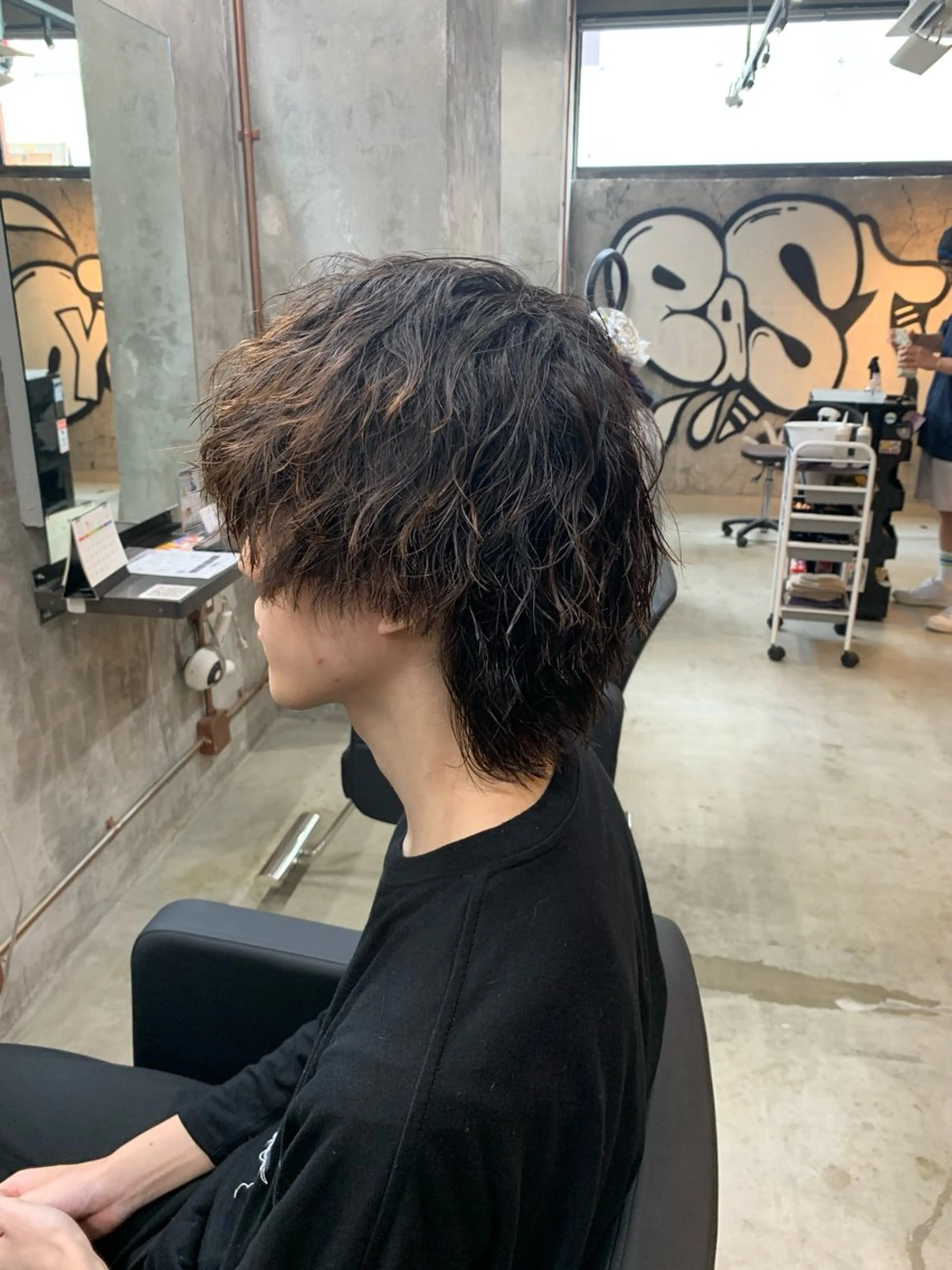 パーマ メンズ メンズパーマ ツイストスパイラルパーマ メンズウルフカット ウルフカット スパイラルパーマ カット パーマ ⚡️メンズパーマ特化 mens支持◎/忠地のヘアスタイル