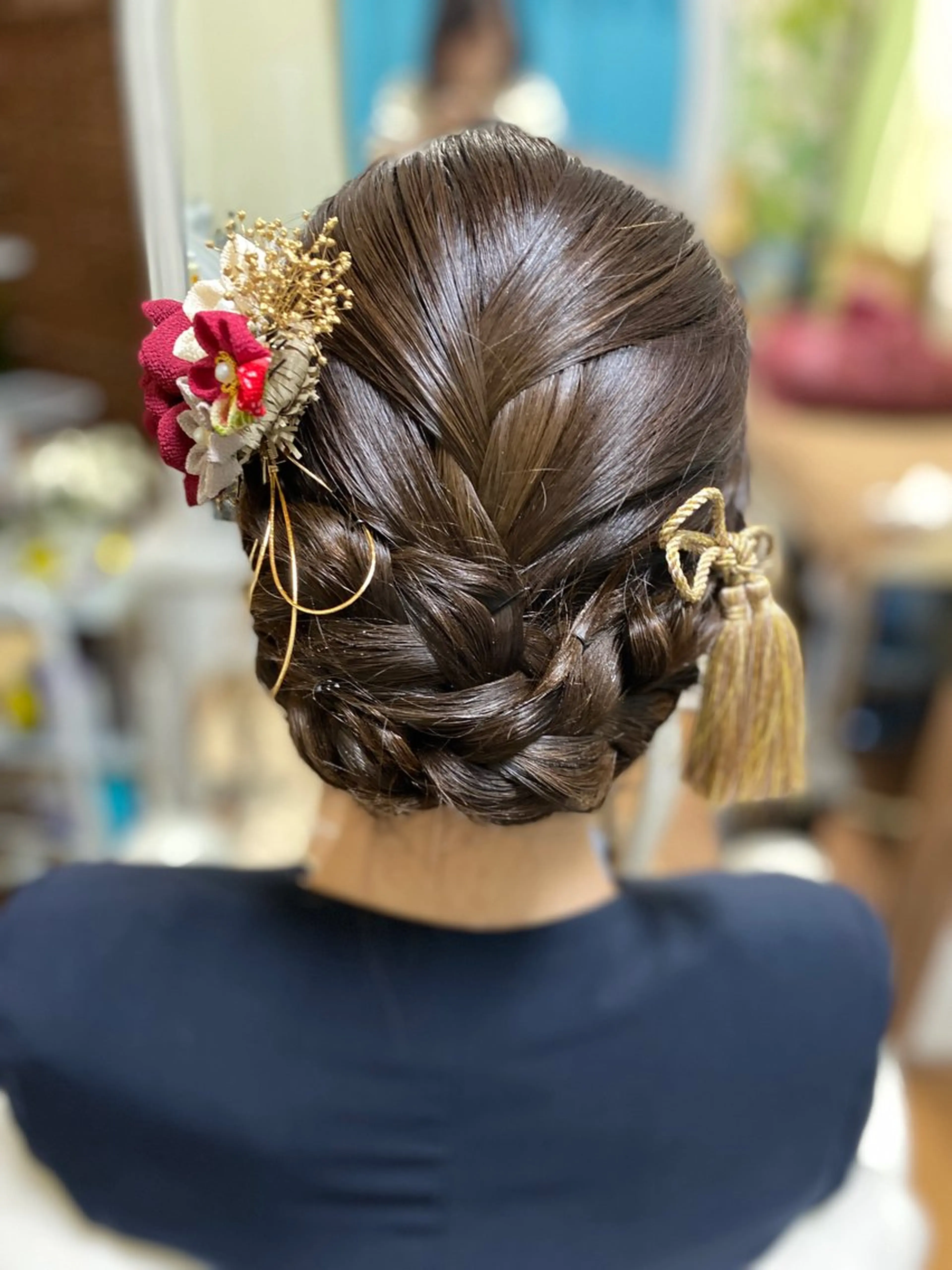 セミロング ヘアアレンジ ヘアセット hairmake Sakura松本真理のヘアスタイル