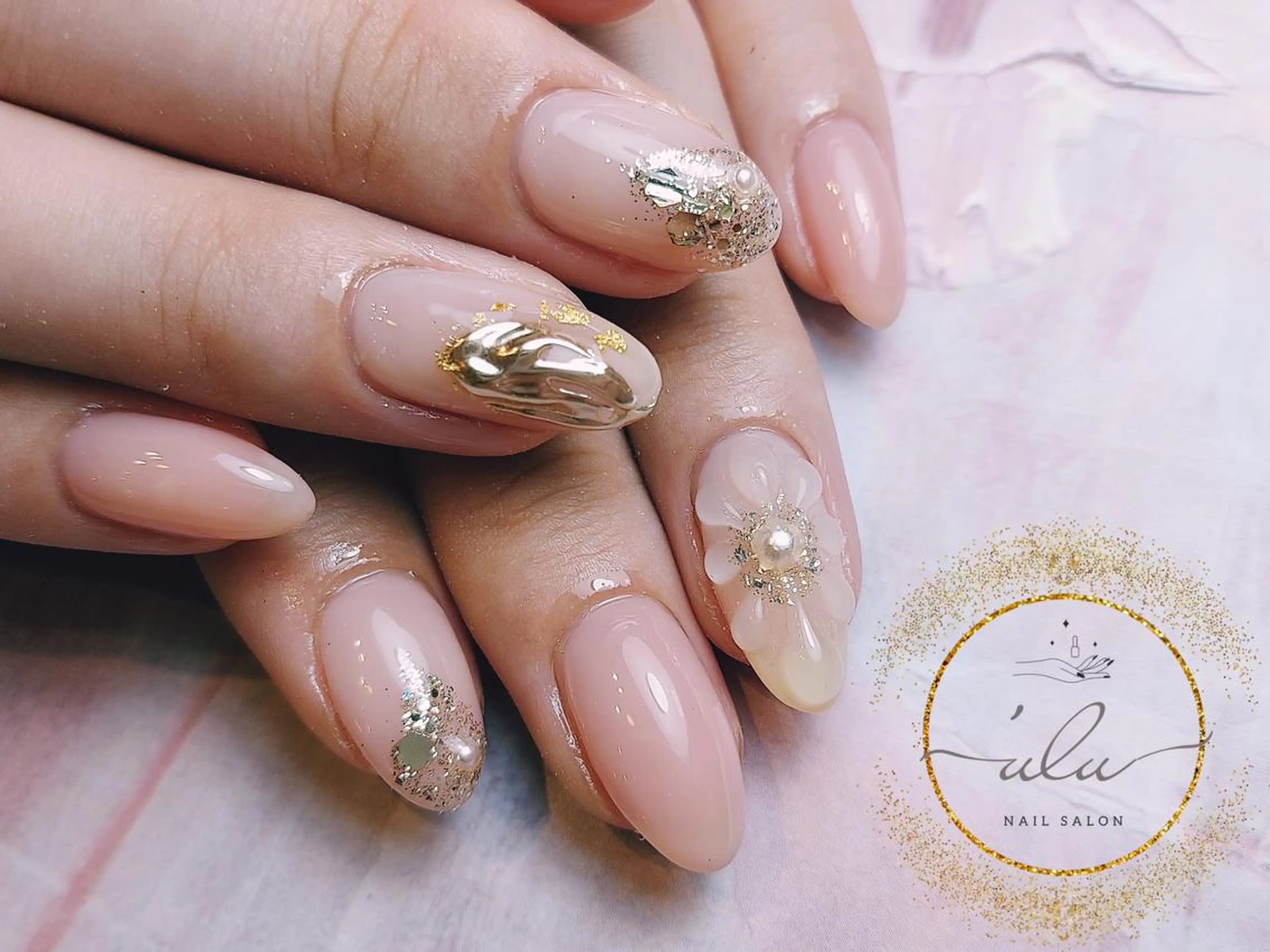 ネイル スカルプネイル ハンドネイル Nailsalon 'uluのネイルデザイン