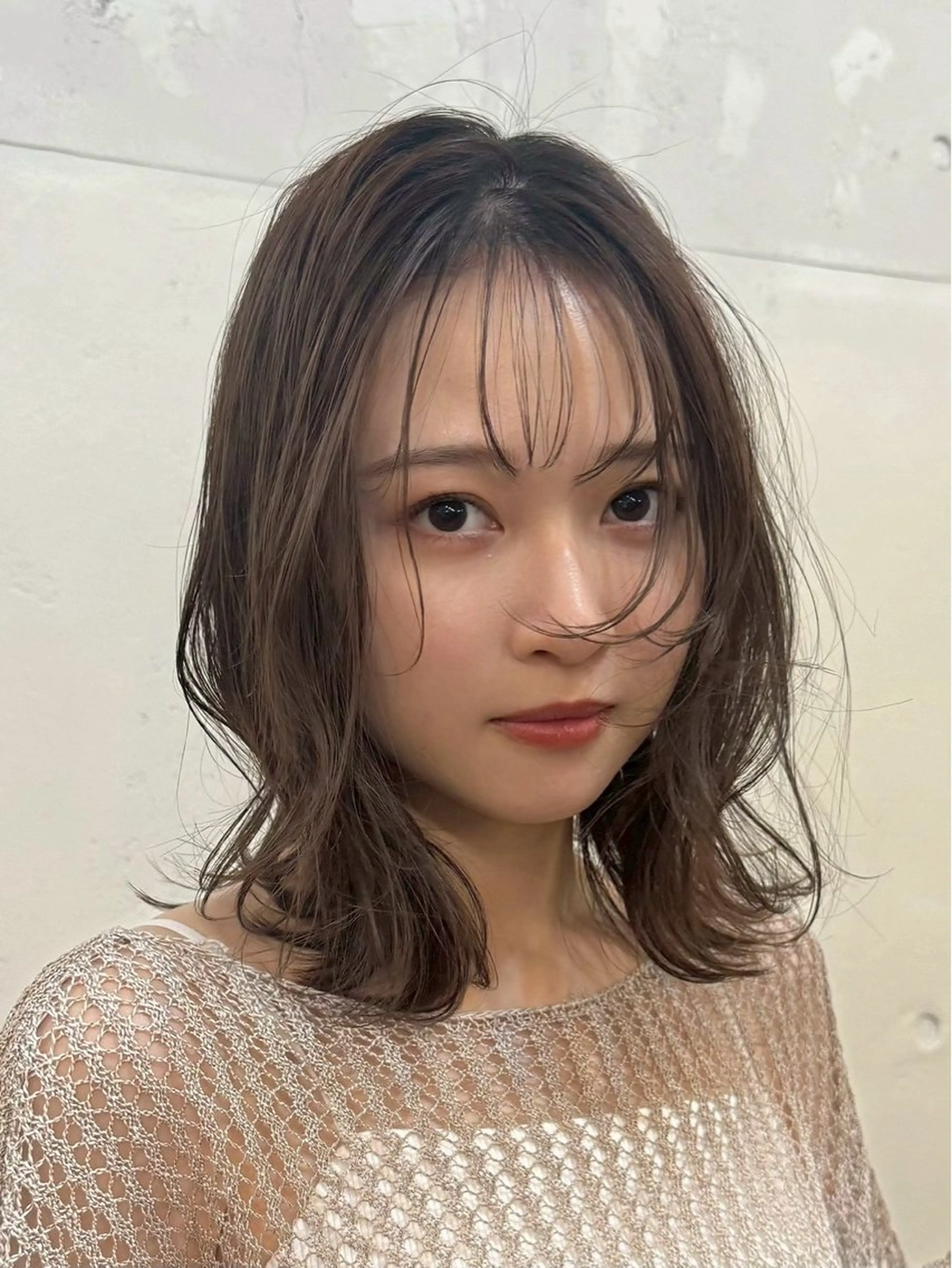 ミディアム カット ヘアカラー new open Farbeのヘアスタイル