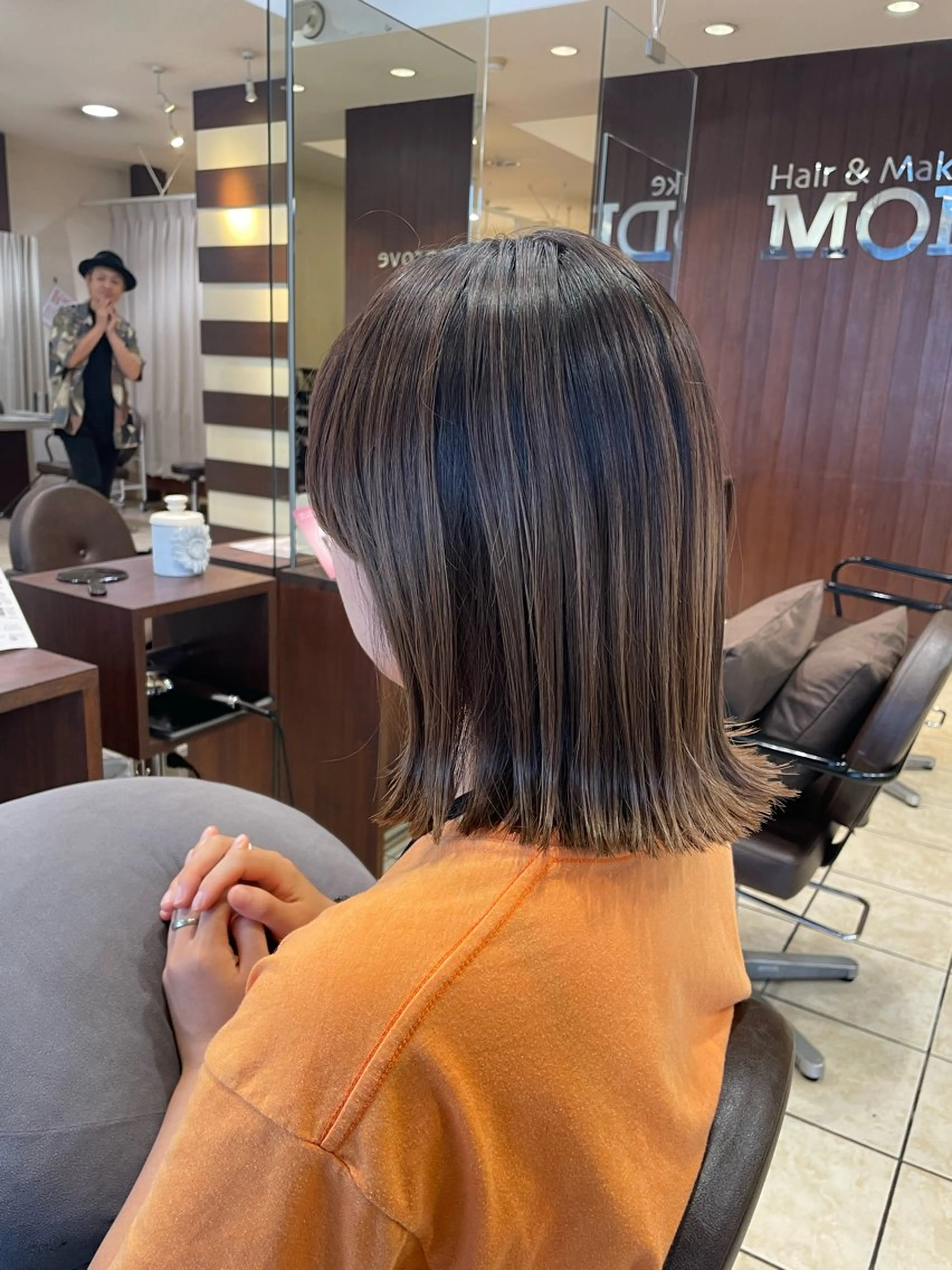 ミディアム ヘアカラー トリートメント 桑田 新菜のヘアスタイル