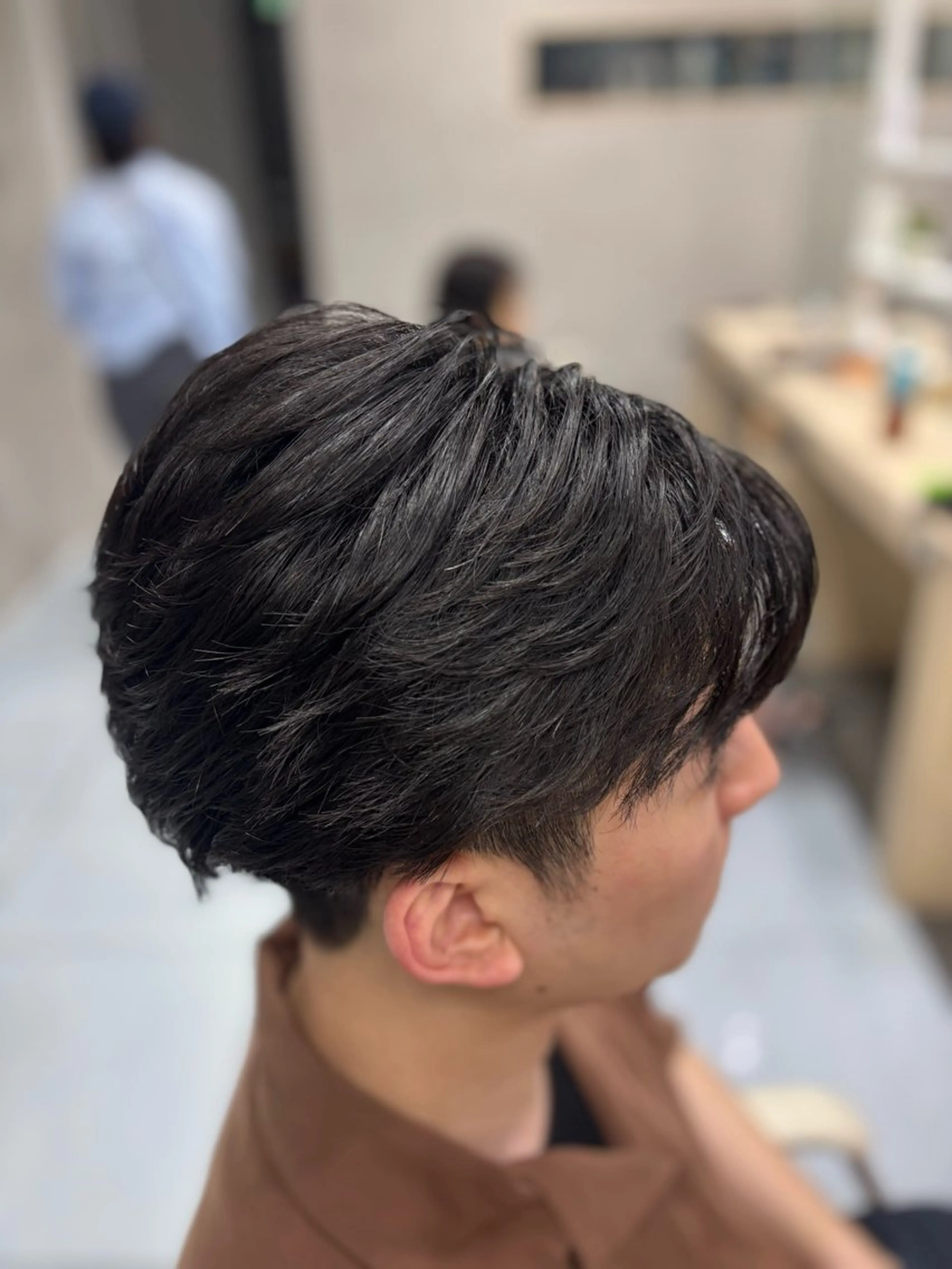 ショート パーマ メンズ カット パーマ メンズ特化透明感 ブリーチカラー/りんのヘアスタイル