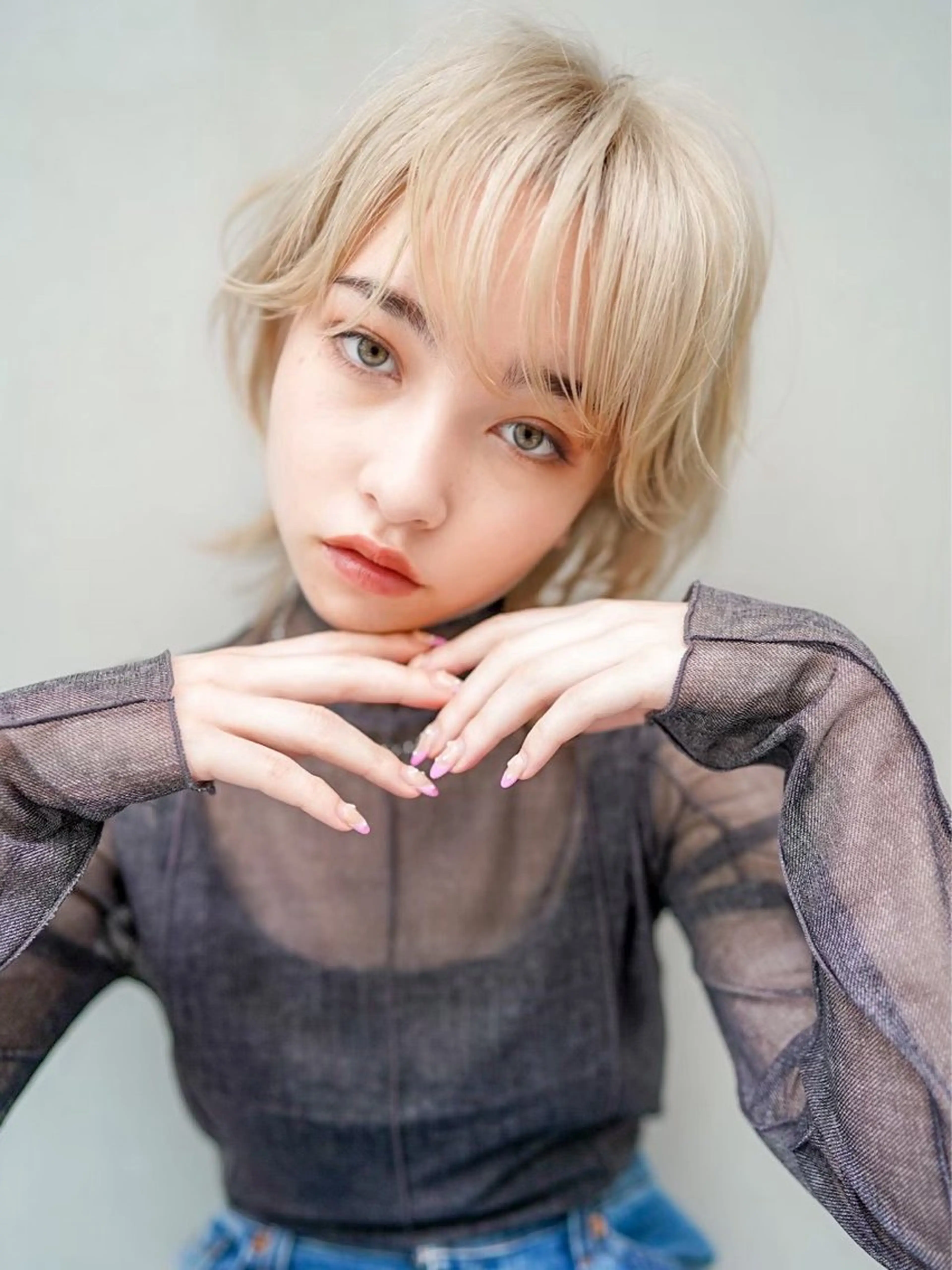 【色落ちまで綺麗透明感のあるハイトーンに】ハイケアブリーチカラー(ブリーチ2回)+最新ケアトリートメントの写真