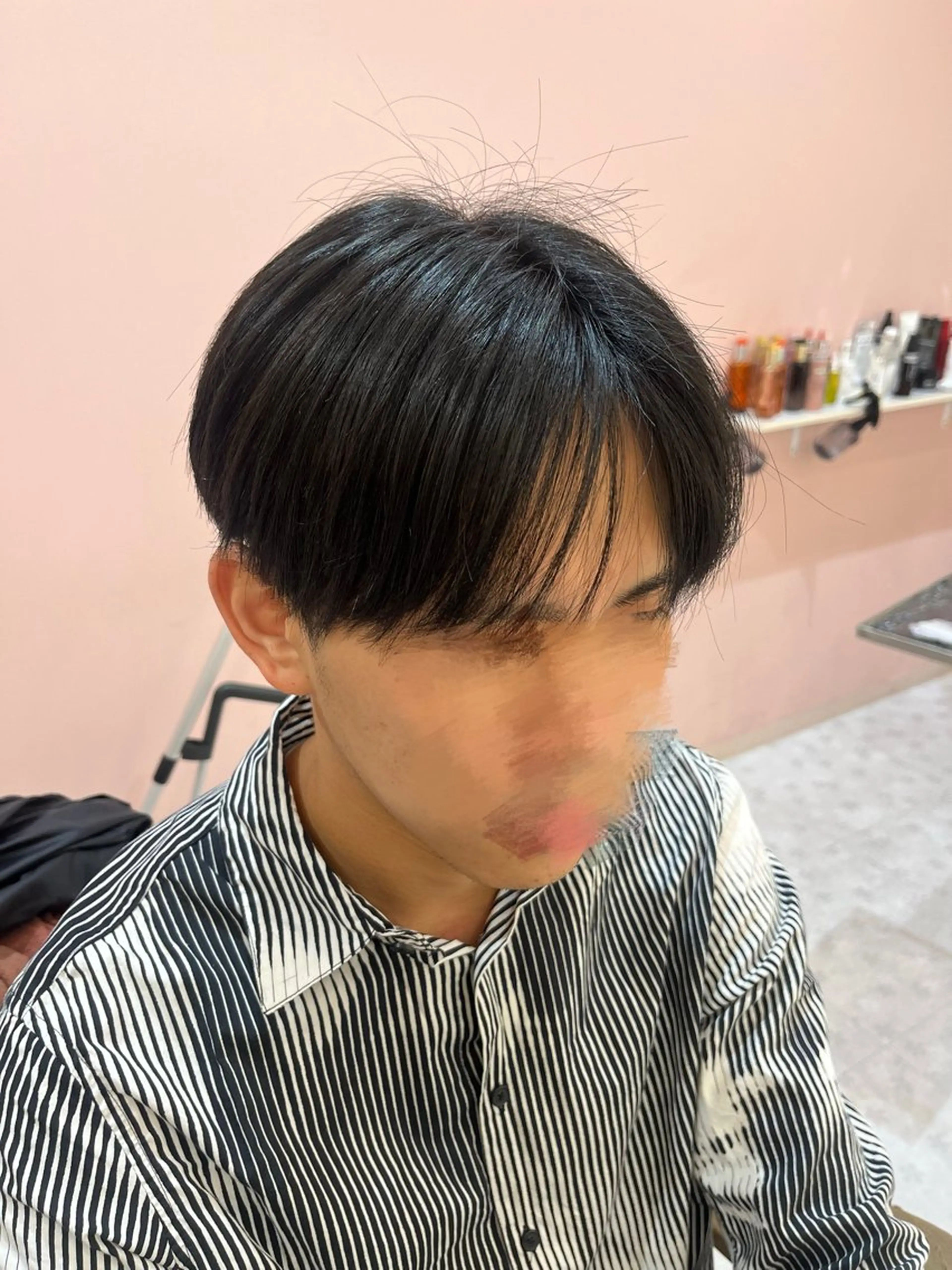ショート メンズ センターパート マッシュ シースルーマッシュ カット 🫧メンズカット カラー/愛莉🫧のヘアスタイル