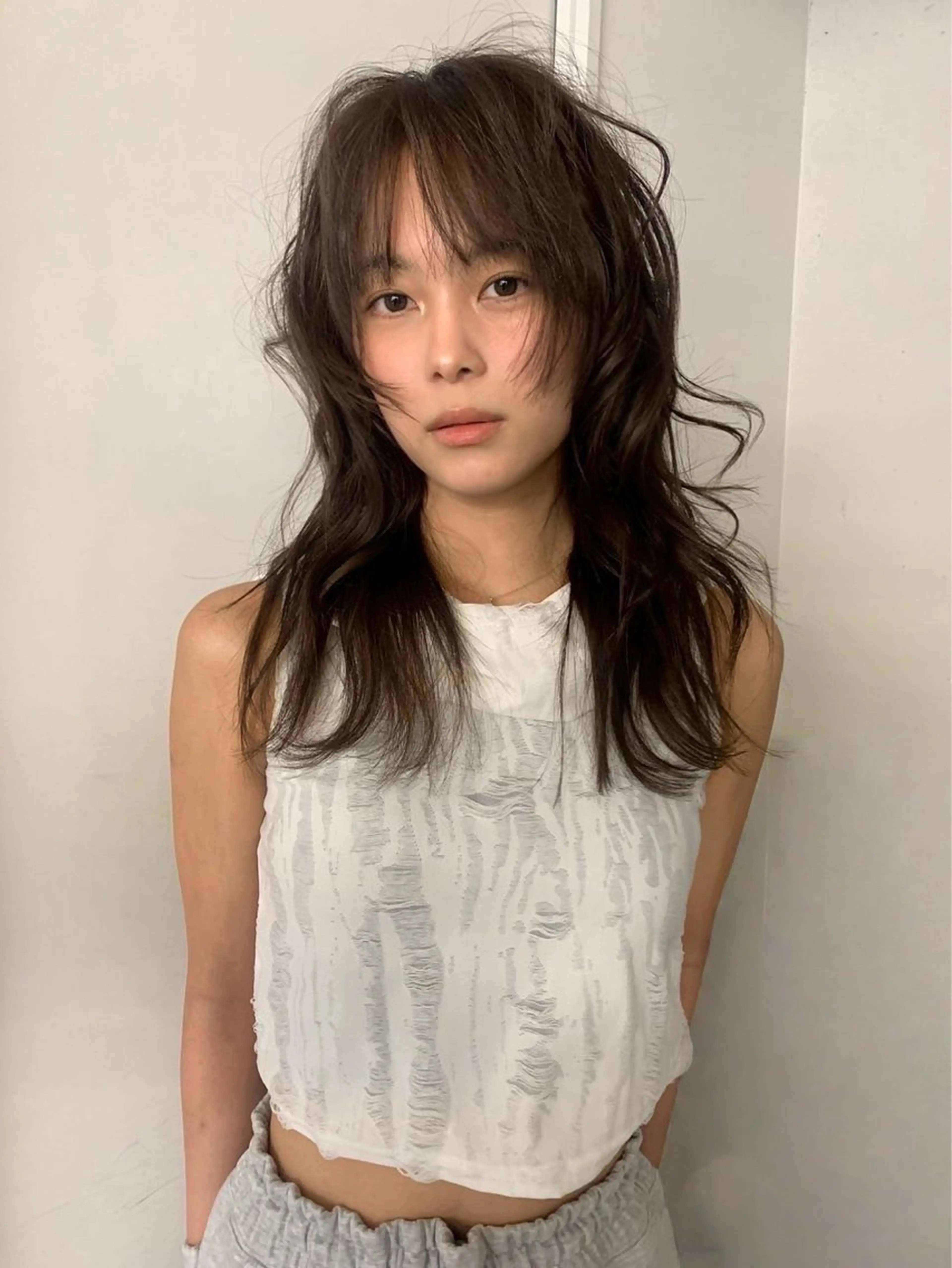 セミロング カラー レイヤーカット カット ヘアカラー 山田 京介のヘアスタイル