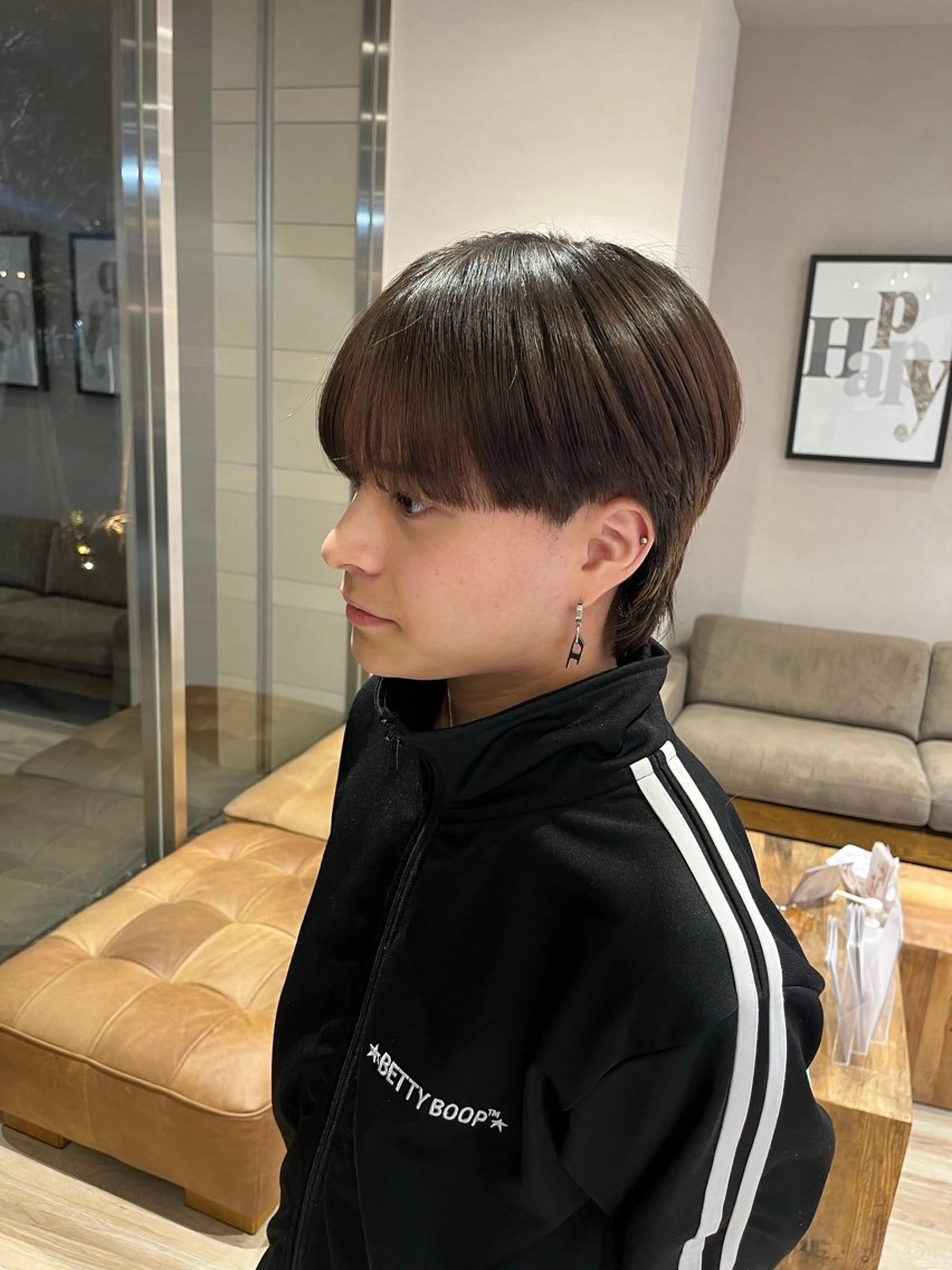 メンズ ニュアンスパーマ 曲がる縮毛矯正　爲石のヘアスタイル