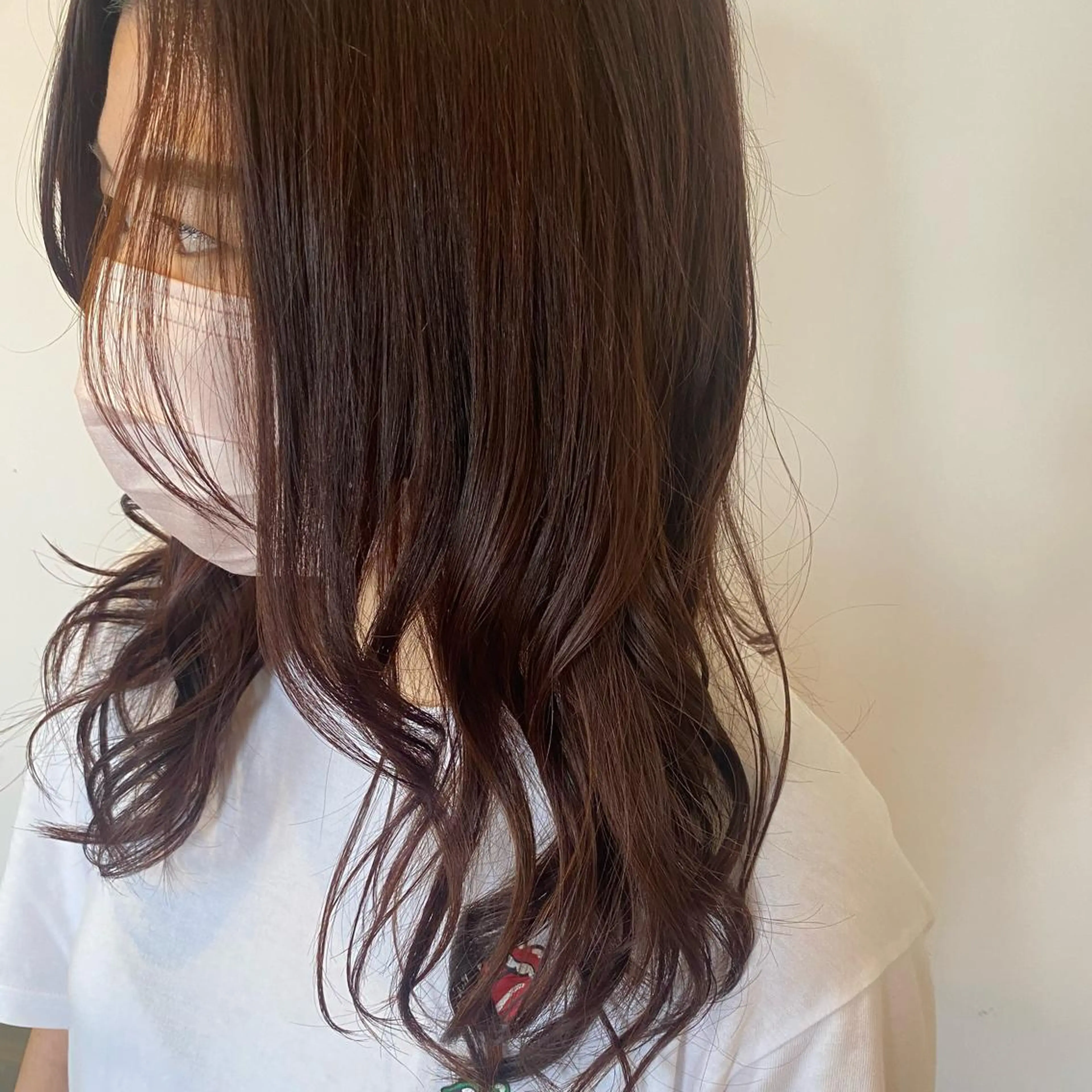 セミロング カラー ヘアアレンジ ベージュカラー ピンクカラー ピンクベージュ ヘアカラー 森 瑞希のヘアスタイル