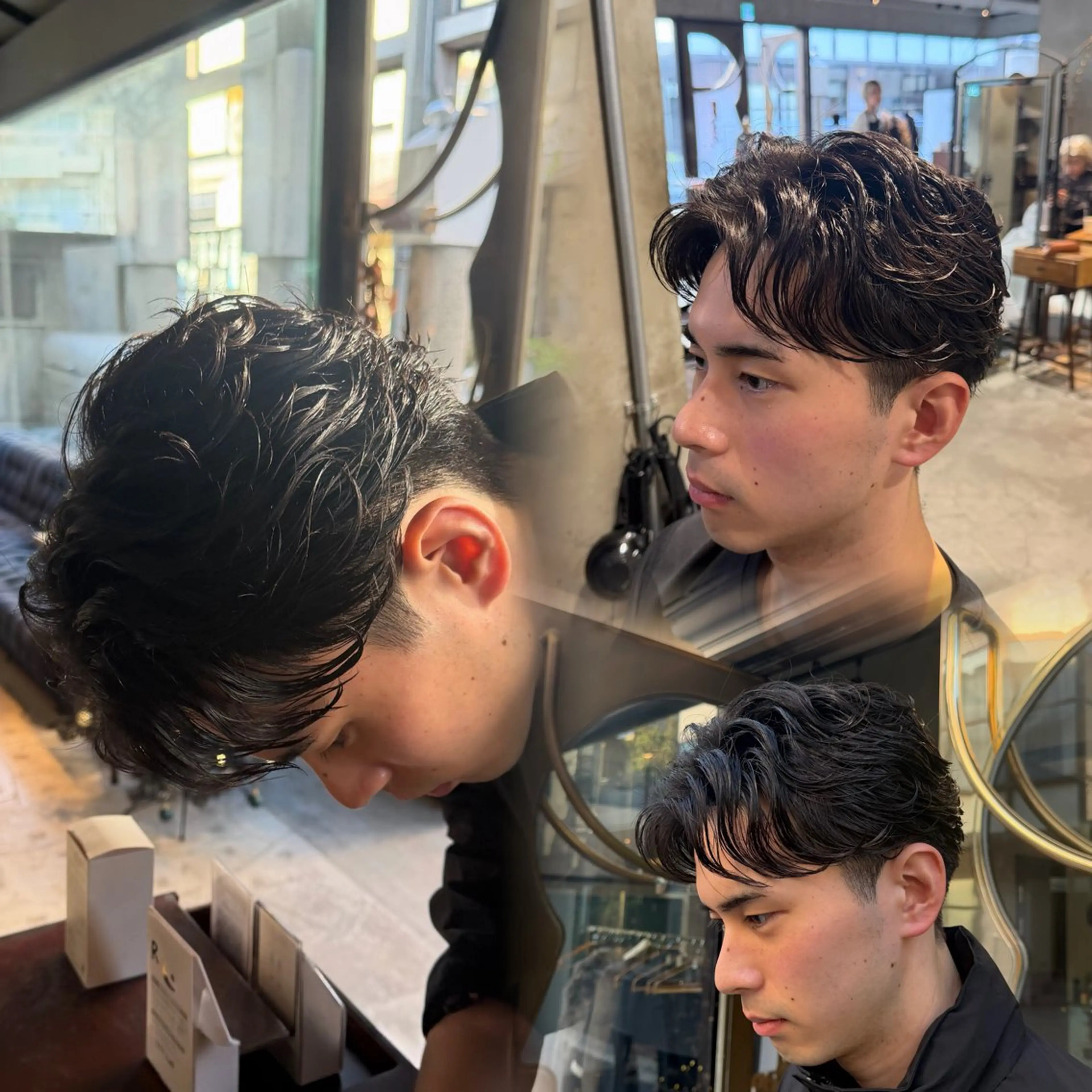 パーマ メンズ ⚜️ブリーチ× 透明感✨Hayatoのヘアスタイル