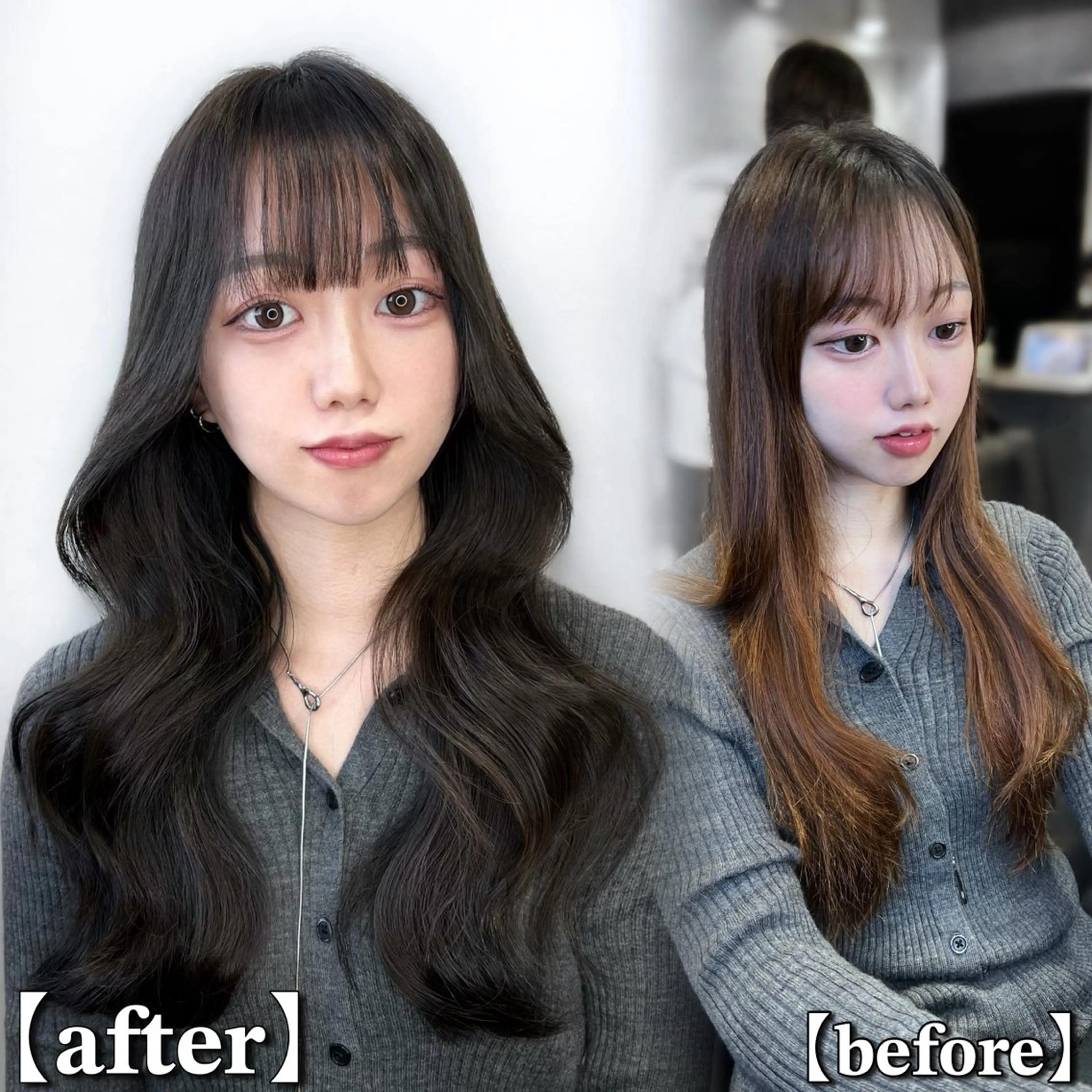 ロング ヘアアレンジ 韓国風ヘア レイヤーカット トリートメント ワンホンレイヤー 🏅韓国ヘア/新宿/ レイヤー/KSukeのヘアスタイル