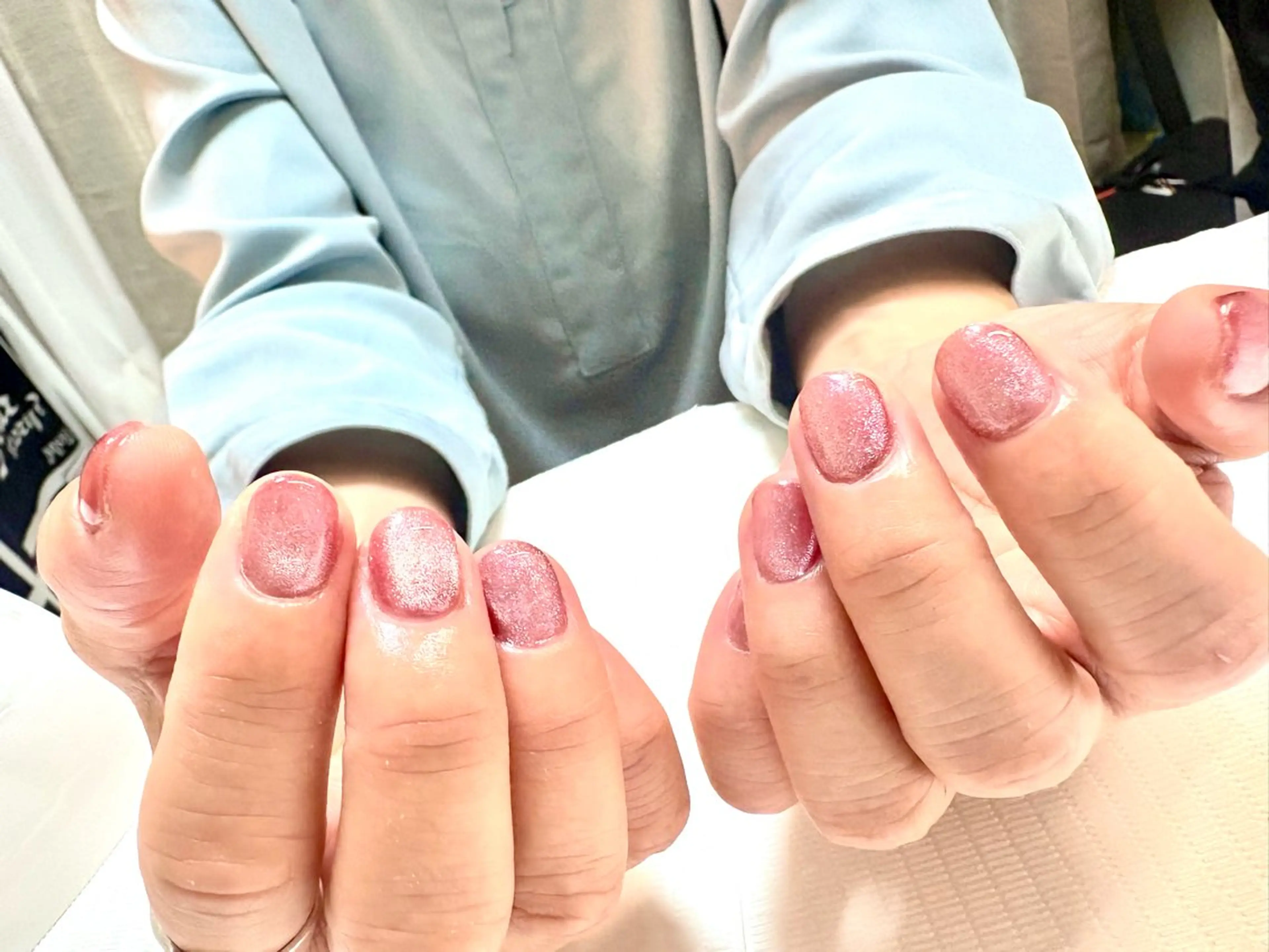 ネイル マグネットネイル ピンク Mii Nail所属・田中 美夢のネイルデザイン