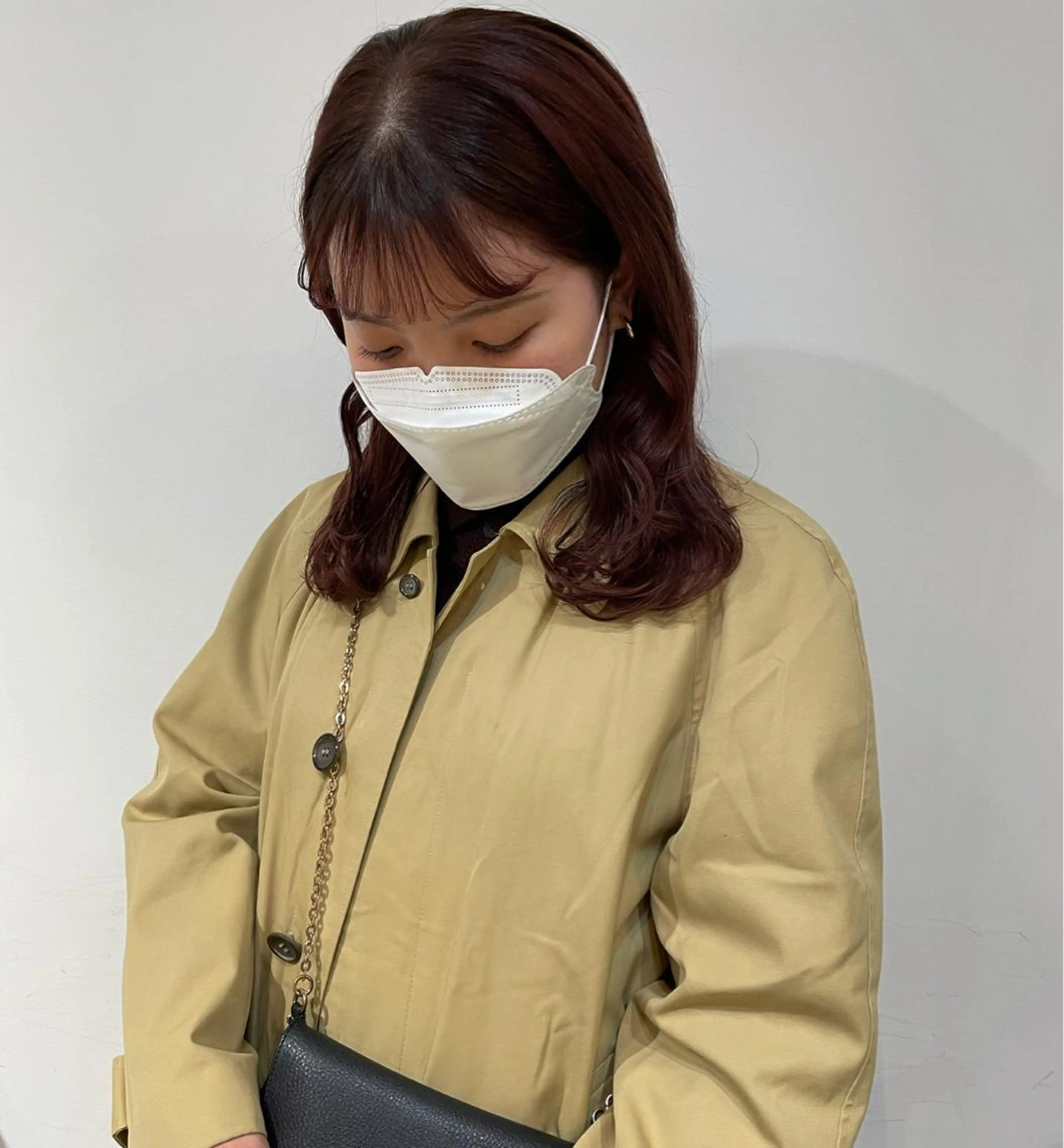 セミロング カラー オレンジ ピンクカラー chiharu ボブ/レイヤーのヘアスタイル