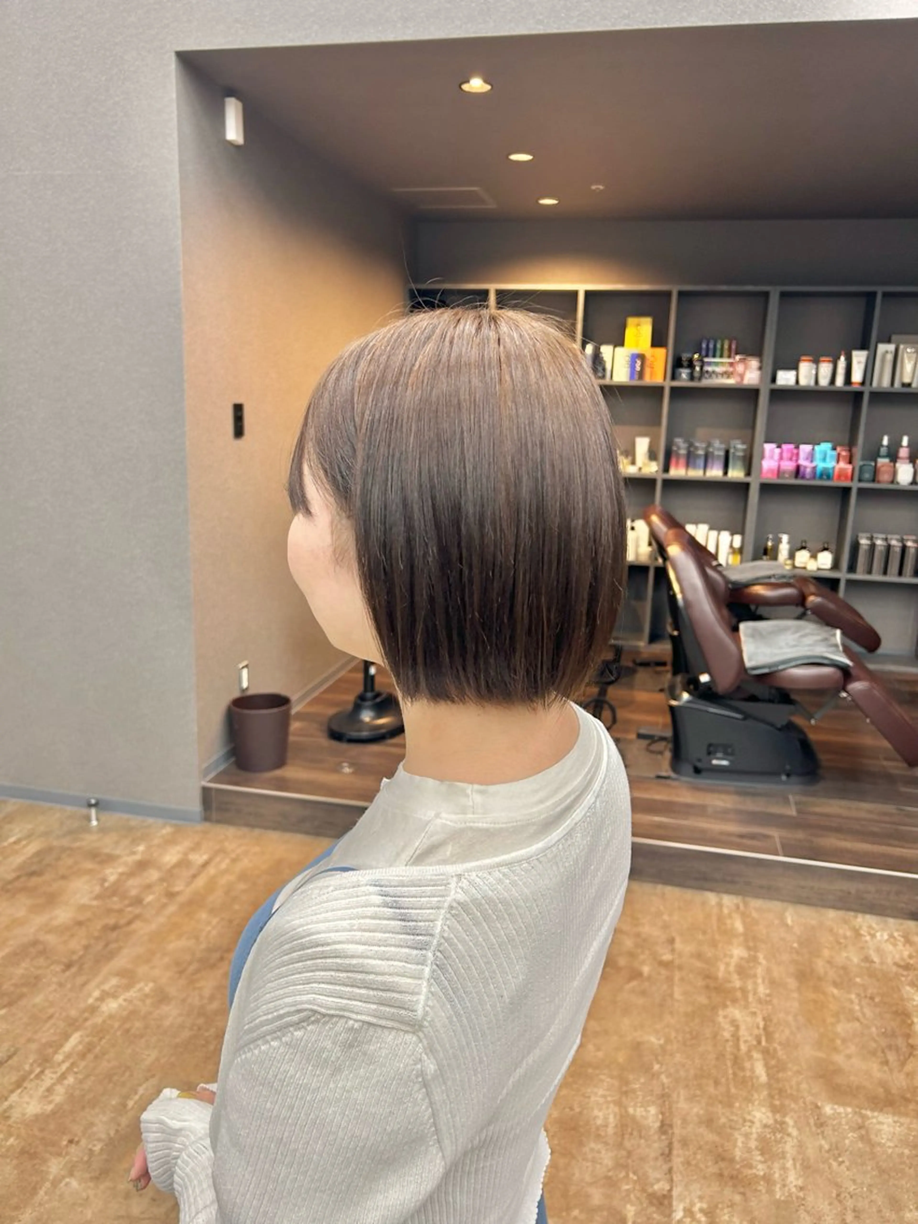 カラー ボブ 暖色カラ-ෆ˚顔周り 🎀ོ白岩亜実🎀ོのヘアスタイル