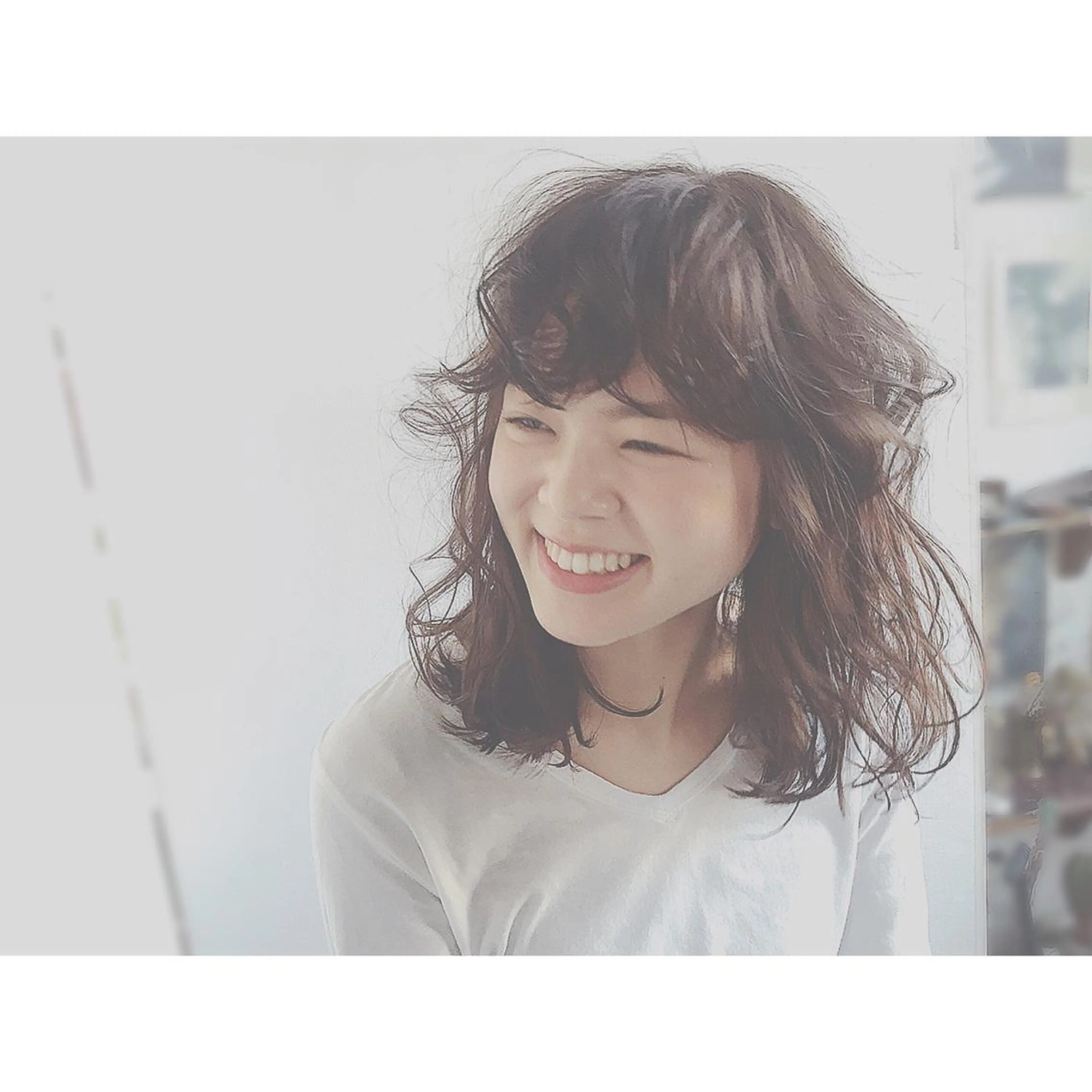 セミロング カラー パーマ ヘアアレンジ FRAME所属・FRAME 名古屋市北区のヘアスタイル