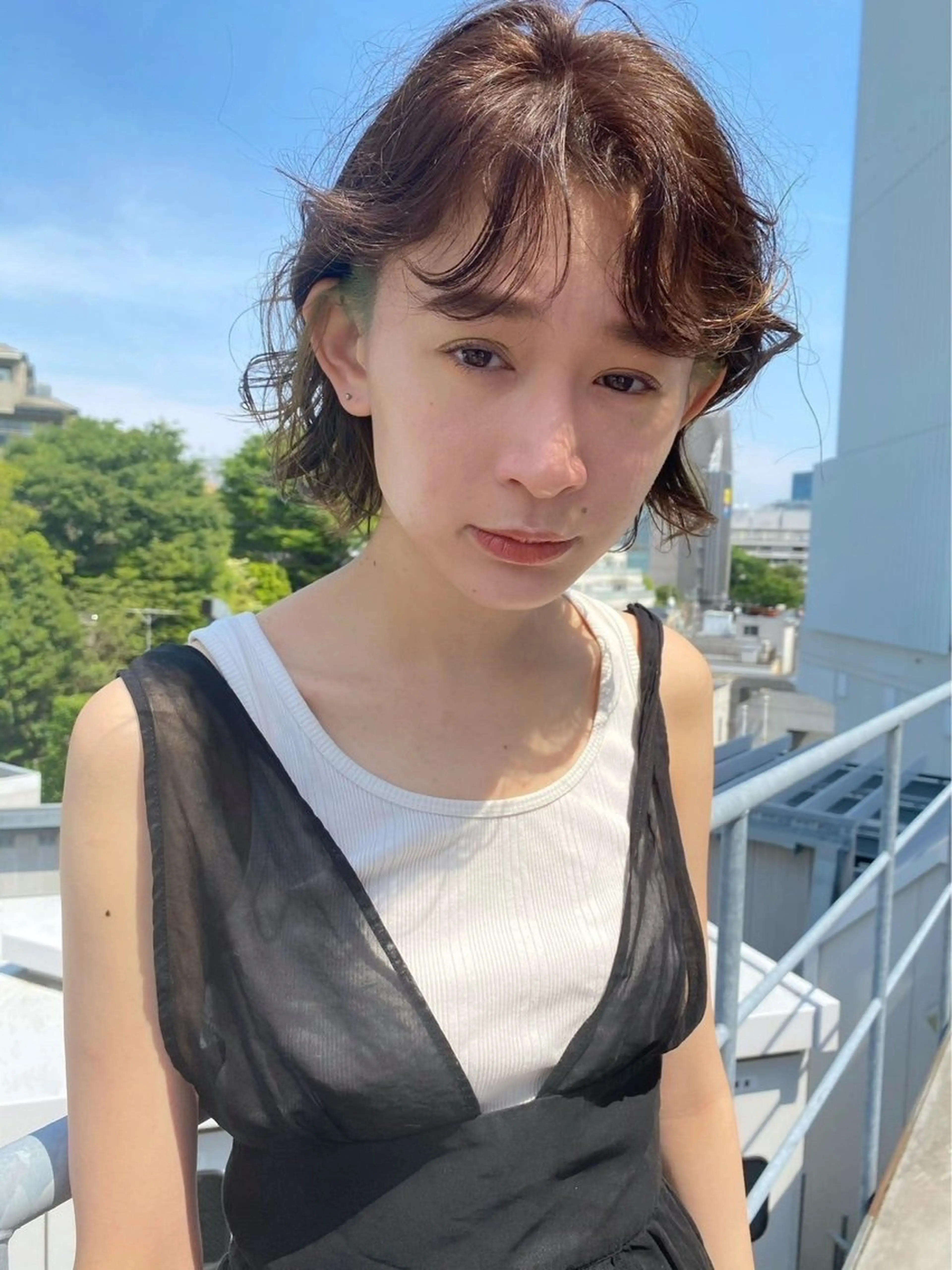 ミディアム カラー パーマ 縮毛矯正✨ 透明感カラー✨山下のヘアスタイル