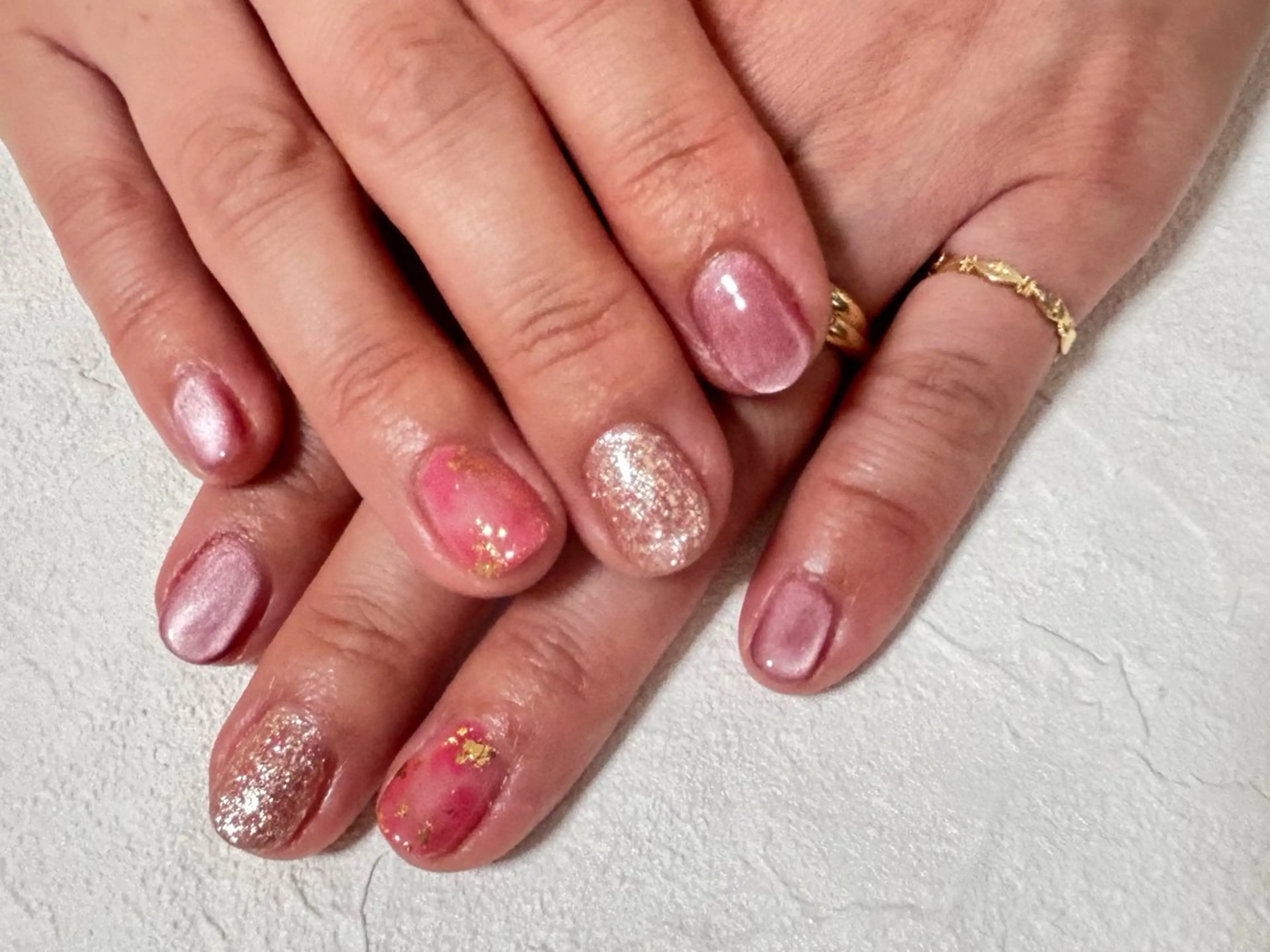 ネイル オーロラネイル フットネイル フレンチネイル ジェルネイル 韓国ネイル ハンドネイル Mogu nail 二子玉川のネイルデザイン