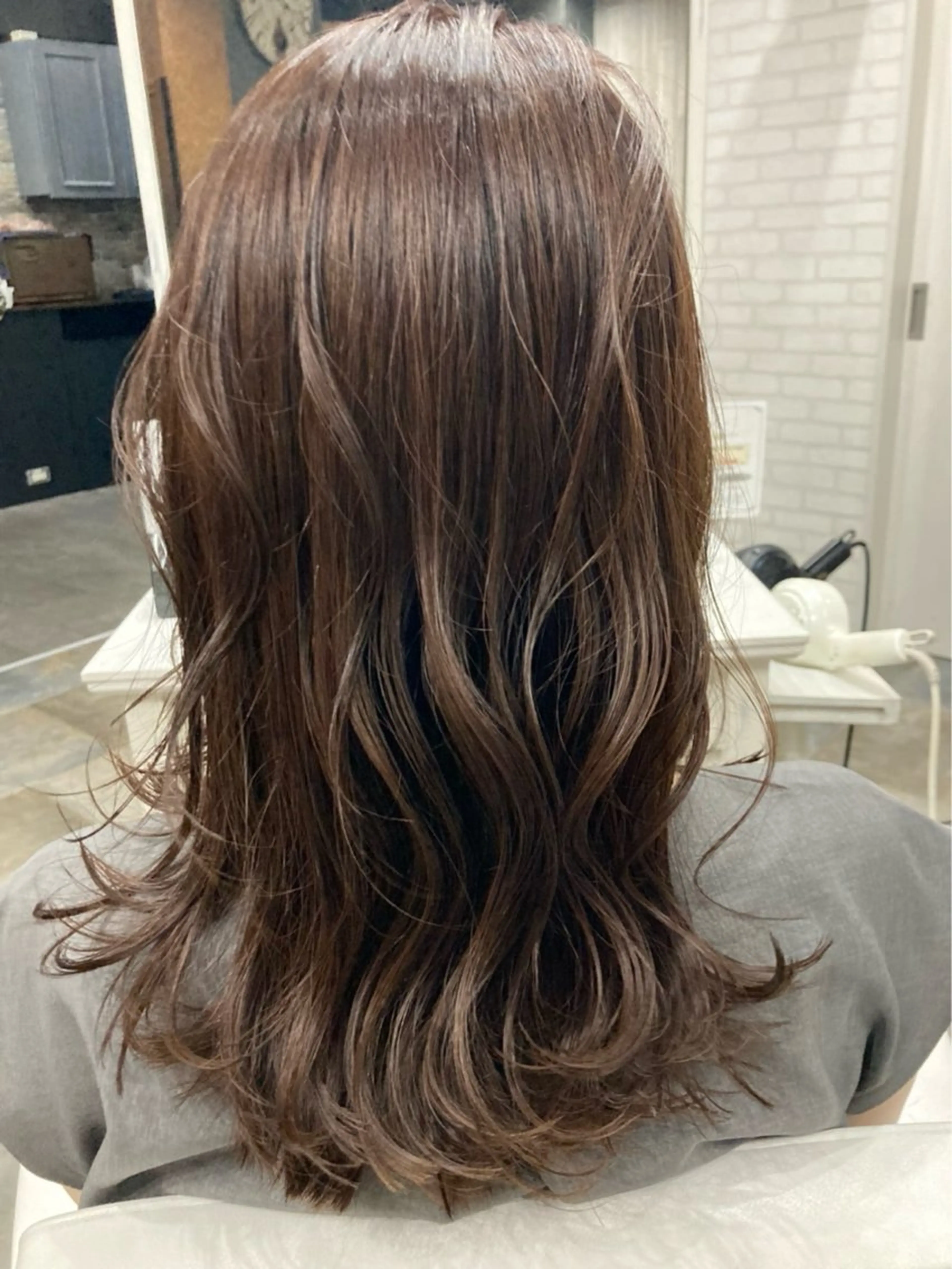 ミディアム ボブレイヤー ミディアムパーマ ミストバング ボブ ハイライト カット ヘアカラー トリートメント The Apartment of Solon Citta 船橋609所属・髪質改善/美髪/個室 /マンツーマン/ハラのヘアスタイル