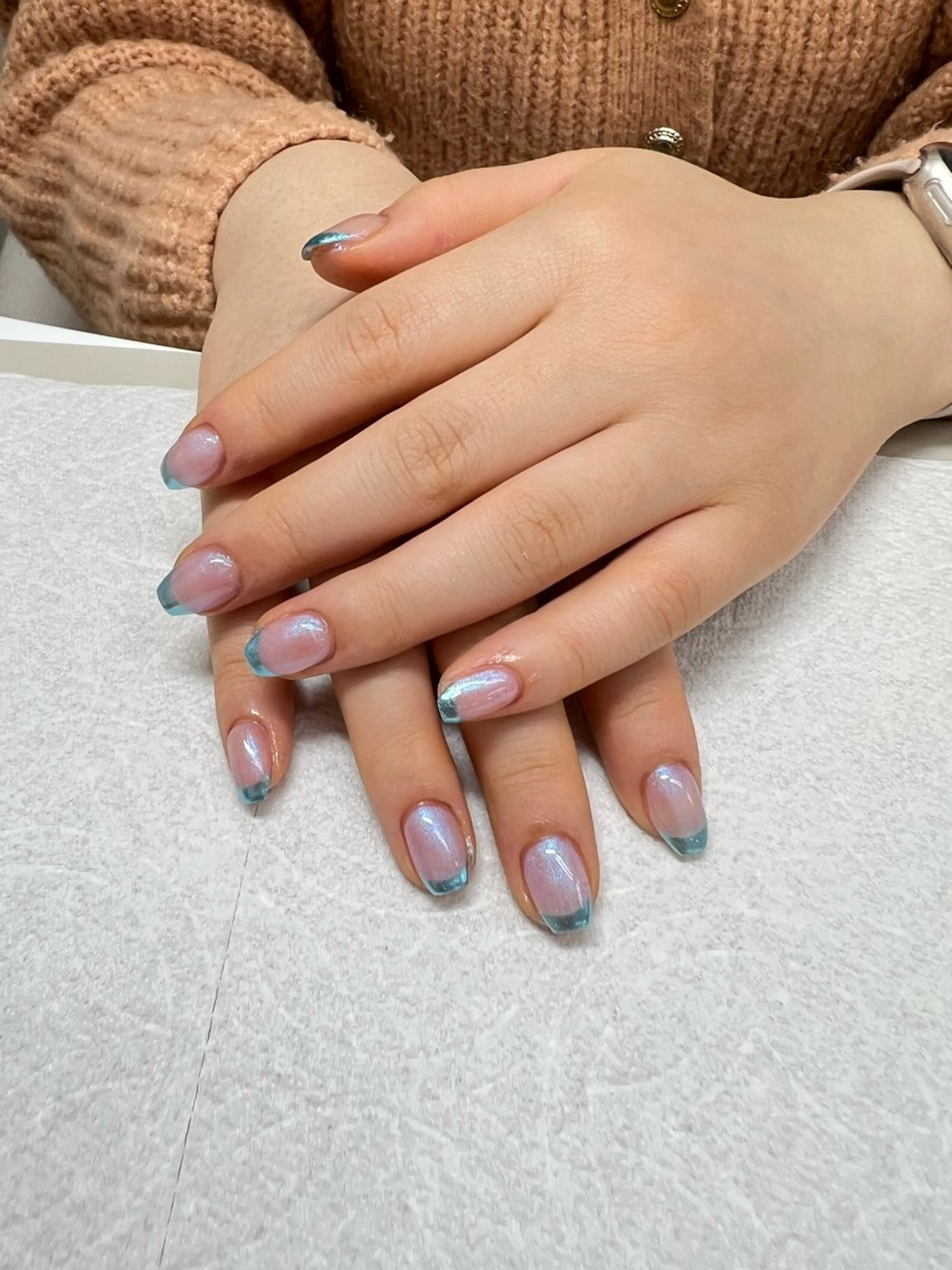 ネイル フレンチネイル ミラーネイル lumiereva nail salon所属・Lumiereva nail salonのネイルデザイン
