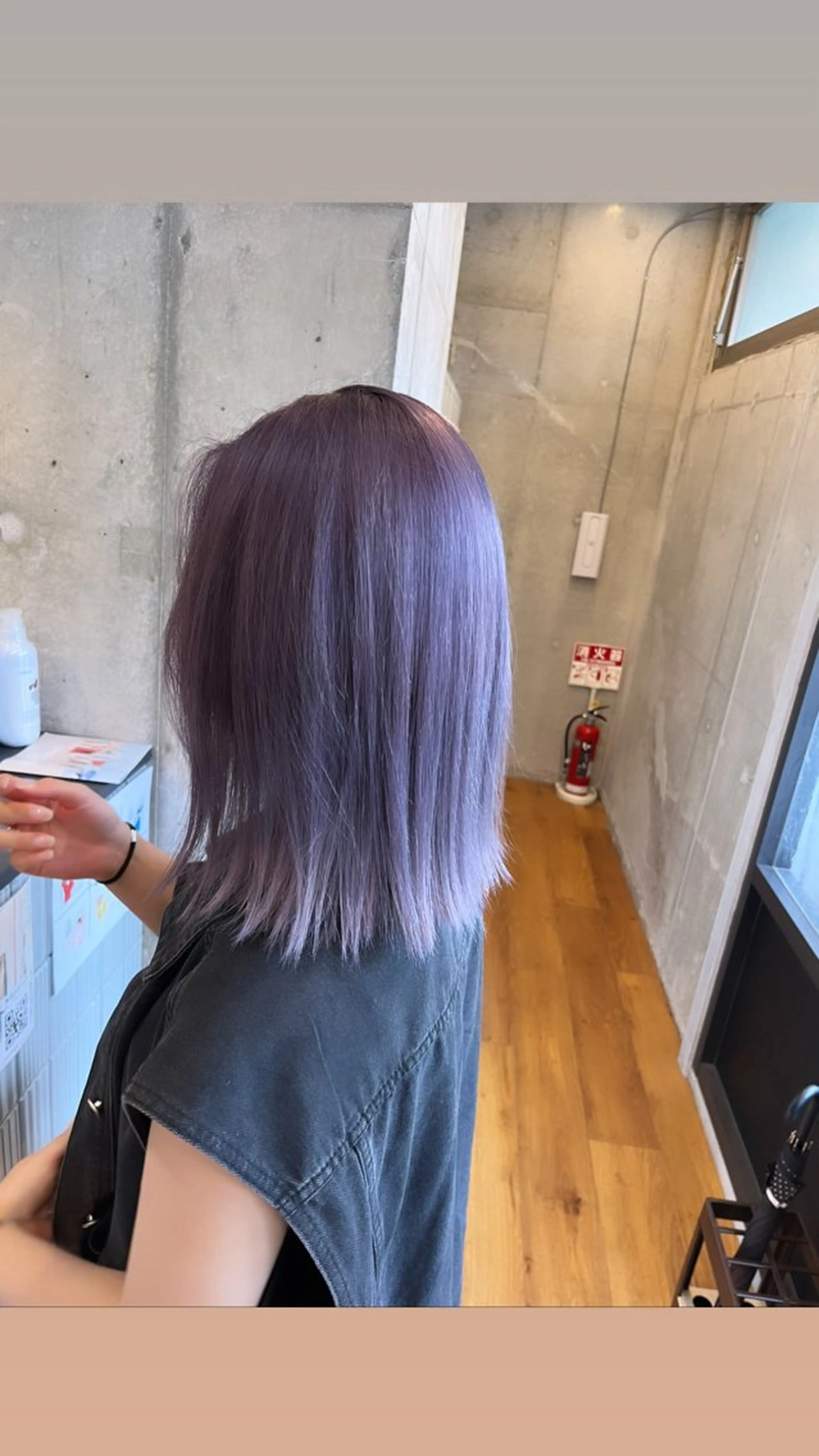 セミロング カラー ラベンダーカラー ヘアカラー トリートメント SALOWIN 栄３丁目店所属・福田 修平💎 髪質改善/美髪矯正のヘアスタイル