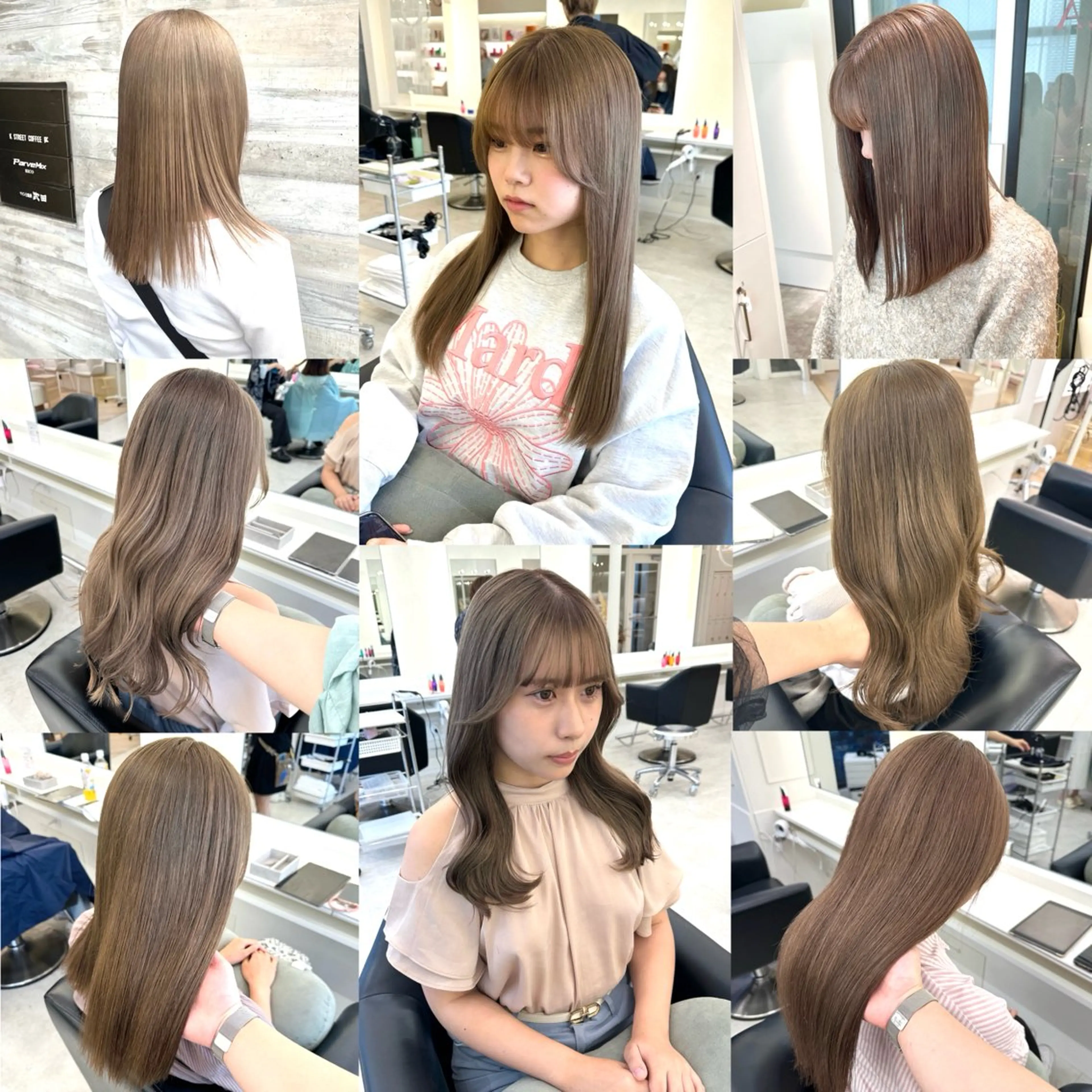 ロング カラー カット ヘアカラー ♡ParveMix 花房 菜乃♡のヘアスタイル