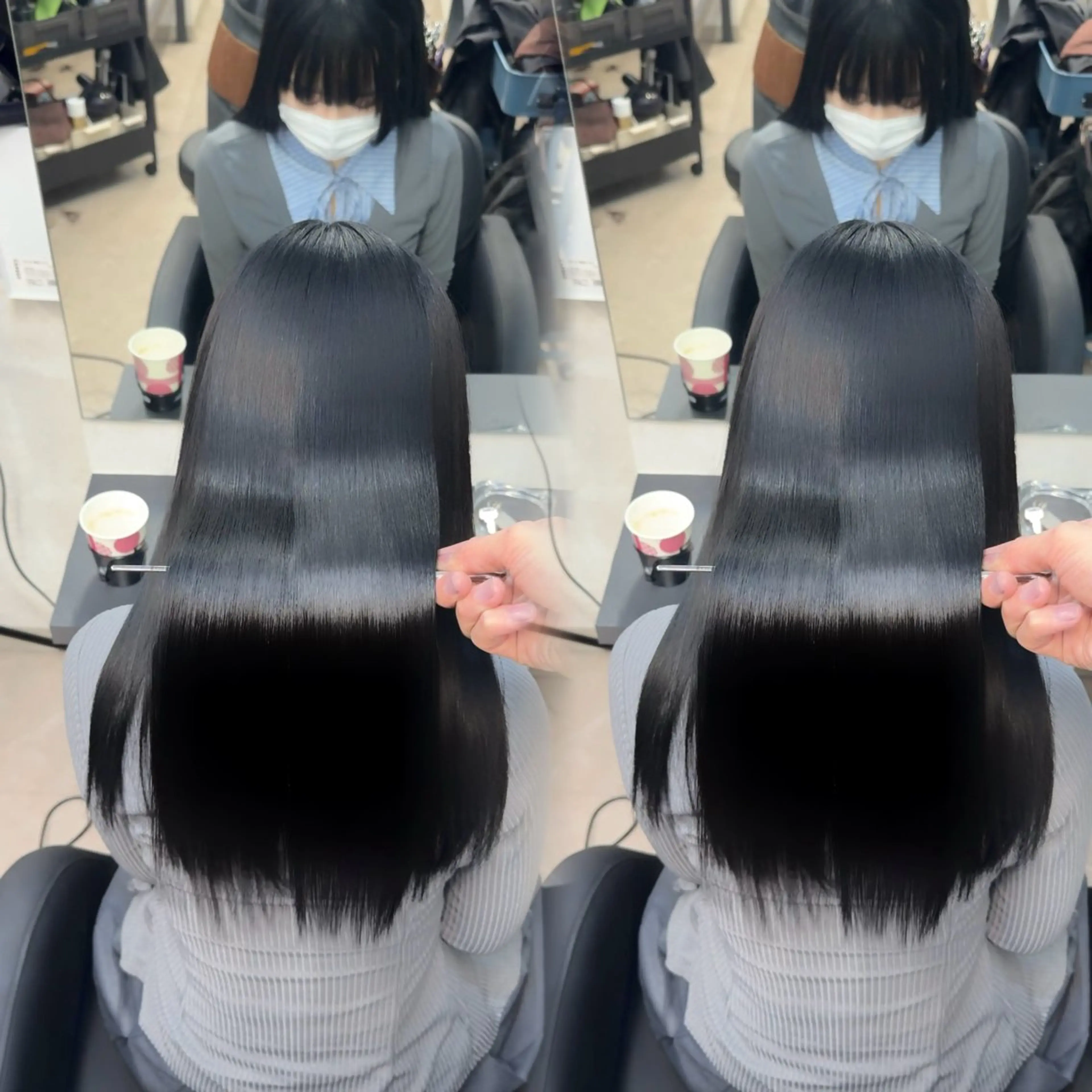 ロング カラー ヘアアレンジ カット ヘアカラー 縮毛矯正 トリートメント 新宿 /髪質改善/ 縮毛矯正/ヒュウガのヘアスタイル