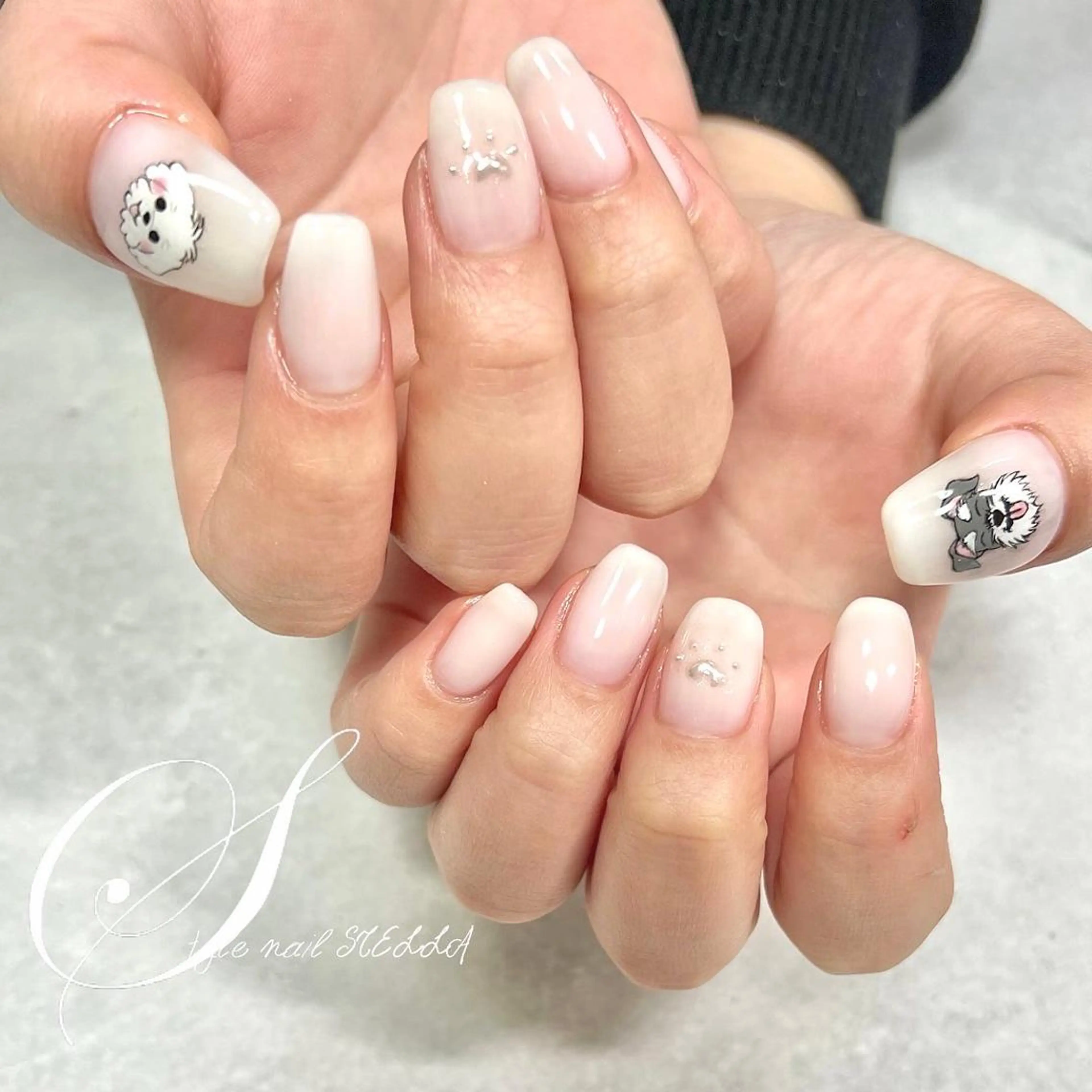 ネイル アートネイル ミラーネイル ワンカラーネイル ステラ marikominoのネイルデザイン