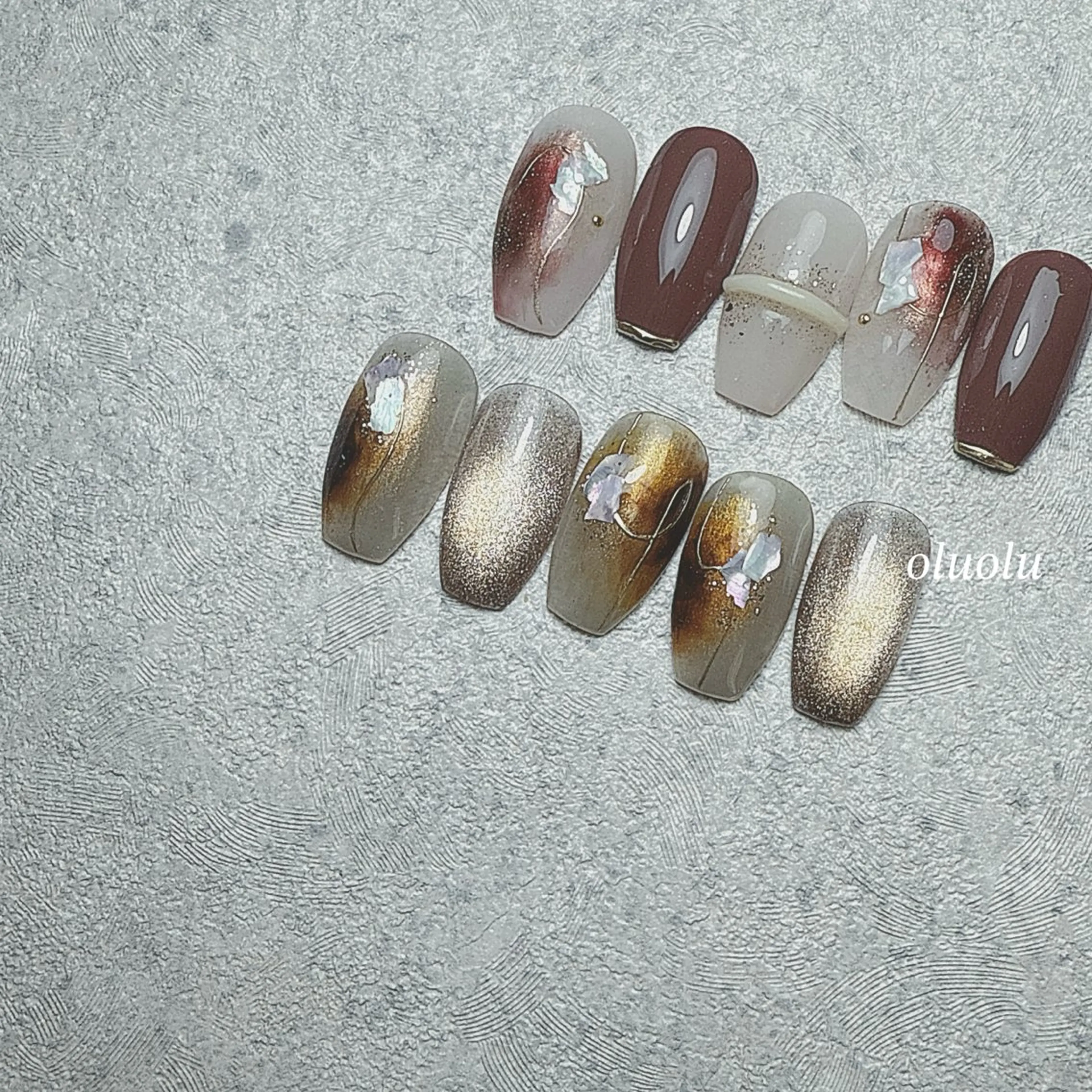 ネイル アートネイル フットネイル マグネットネイル ミラーネイル ニュアンスネイル ハンドネイル 大村 紬華のネイルデザイン