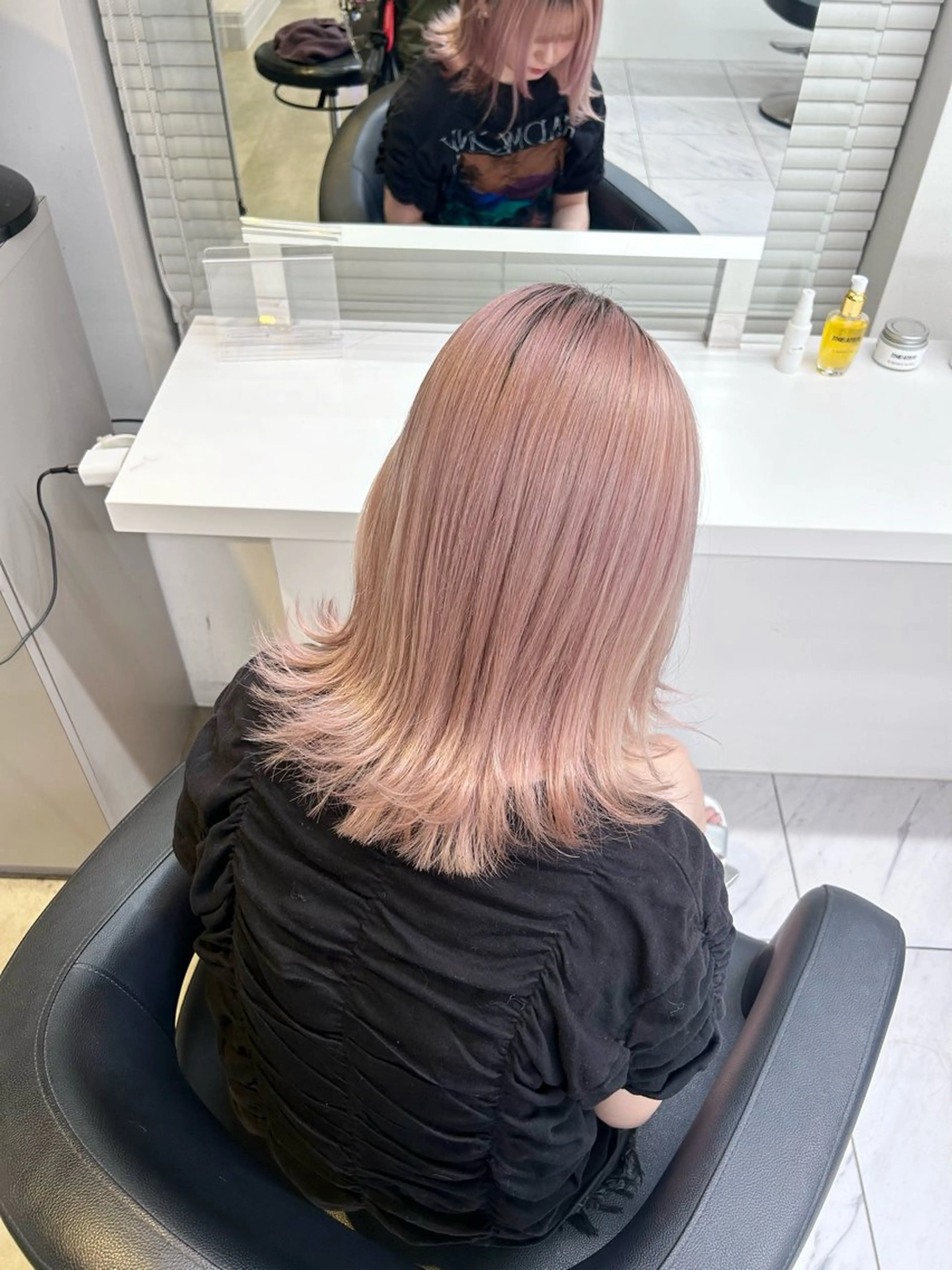 カラー ヘアカラー beige🤎ダブル カラー/レイヤー🧸のヘアスタイル