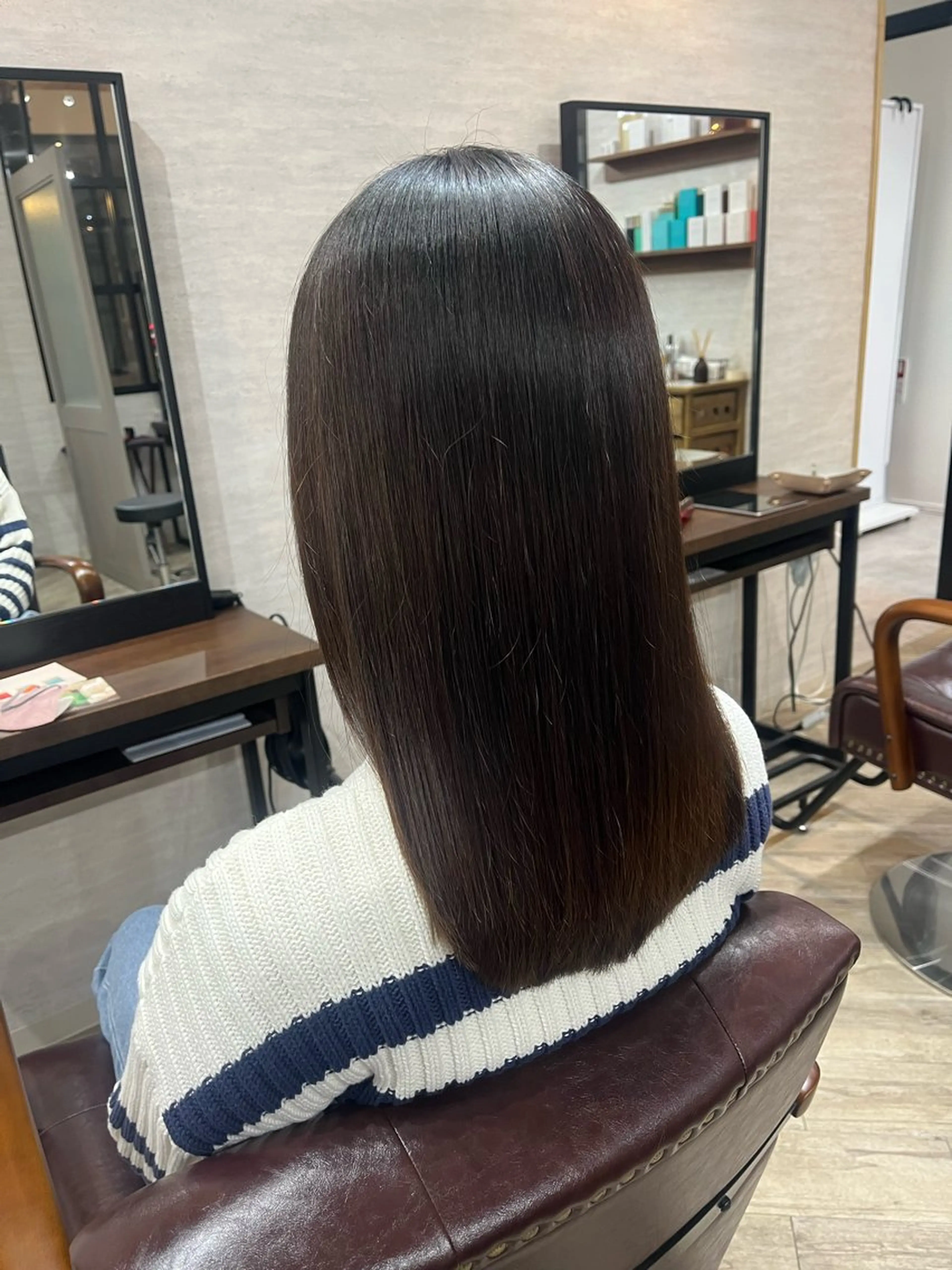 セミロング カラー カット トリートメント メンズ特化 なかはらあかりのヘアスタイル