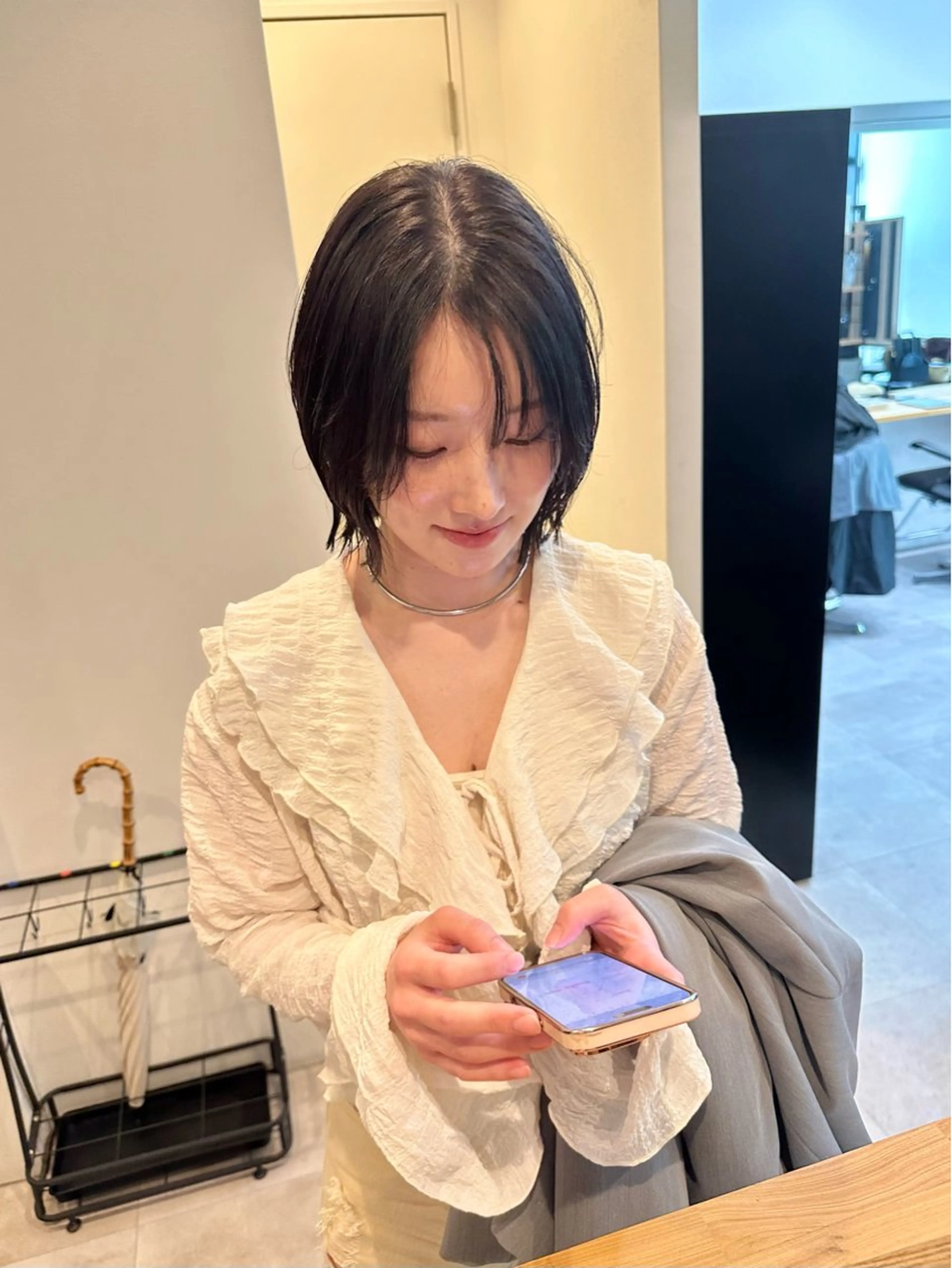ショート ボブレイヤー ボブ レイヤーカット カット ヘアカラー トリートメント ✨似合わせカット/ 艶カラー恵比寿✨のヘアスタイル