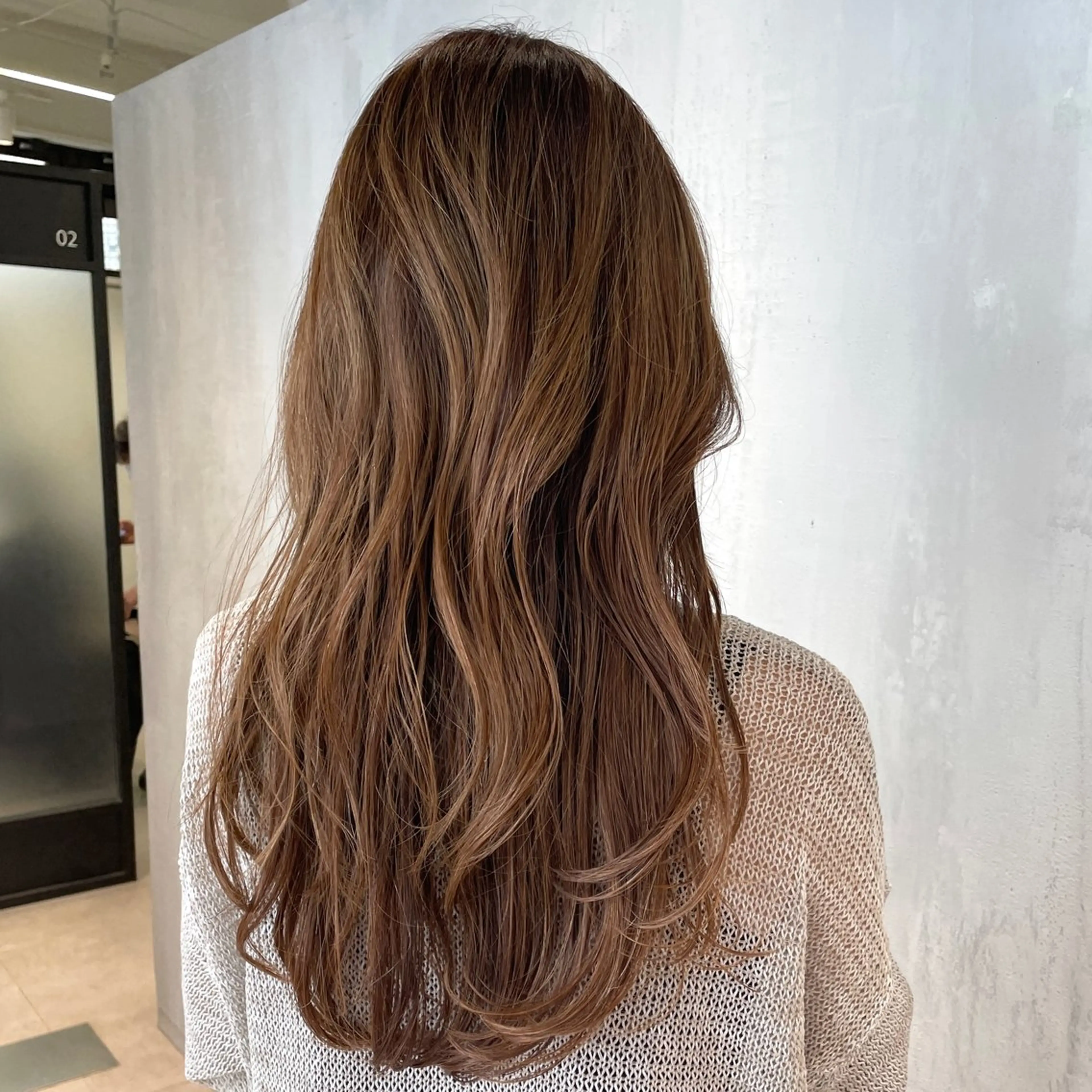 ロング カラー 透明感カラー グレージュ ハイライトカラー ハイライト ヘアカラー トリートメント DX SHARE SALON所属・matka白髪ぼかし 大人ヘア/KEIKOのヘアスタイル