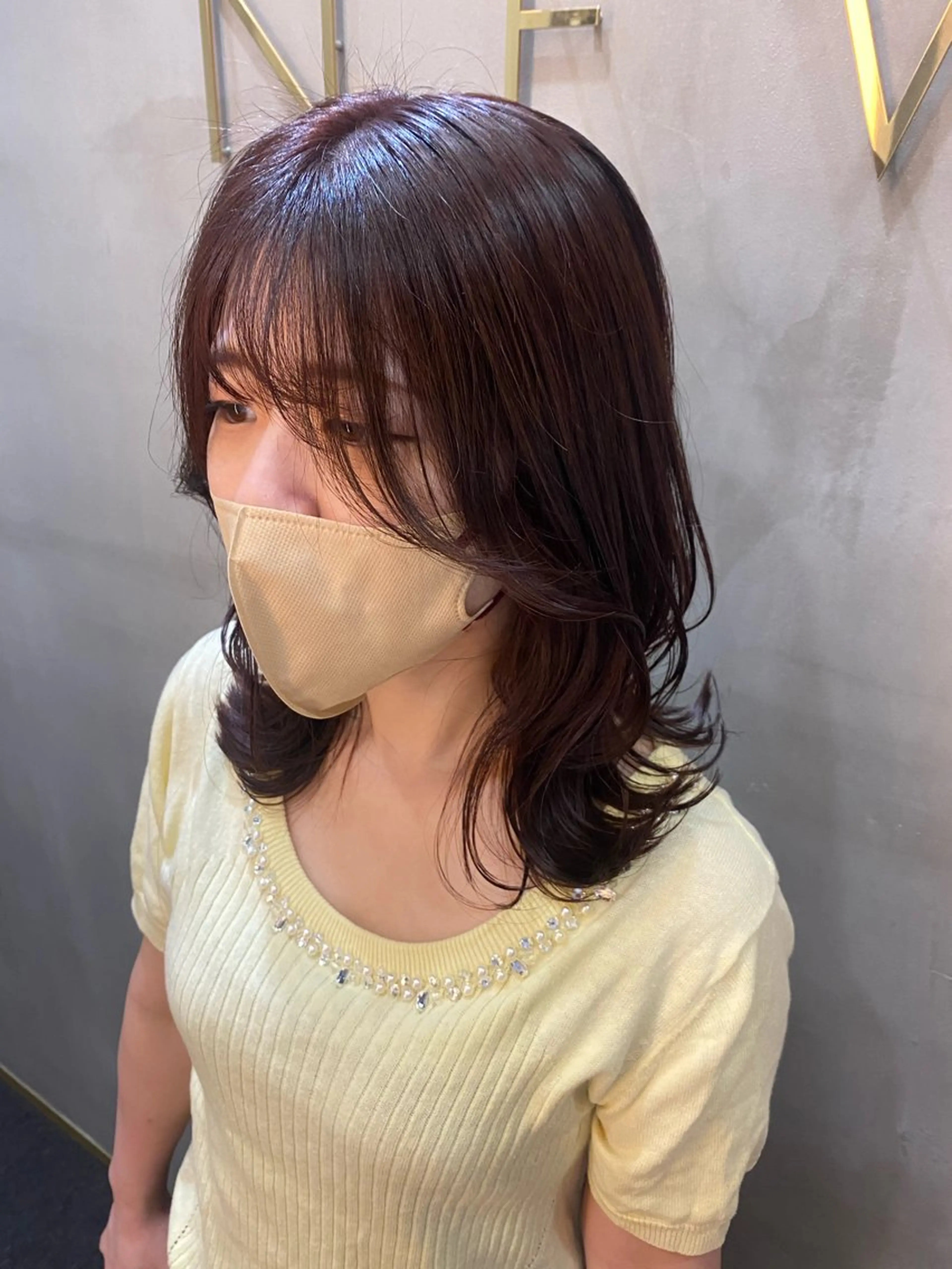 ミディアム カラー 韓国×髪質改善カラー 💎hinaのヘアスタイル