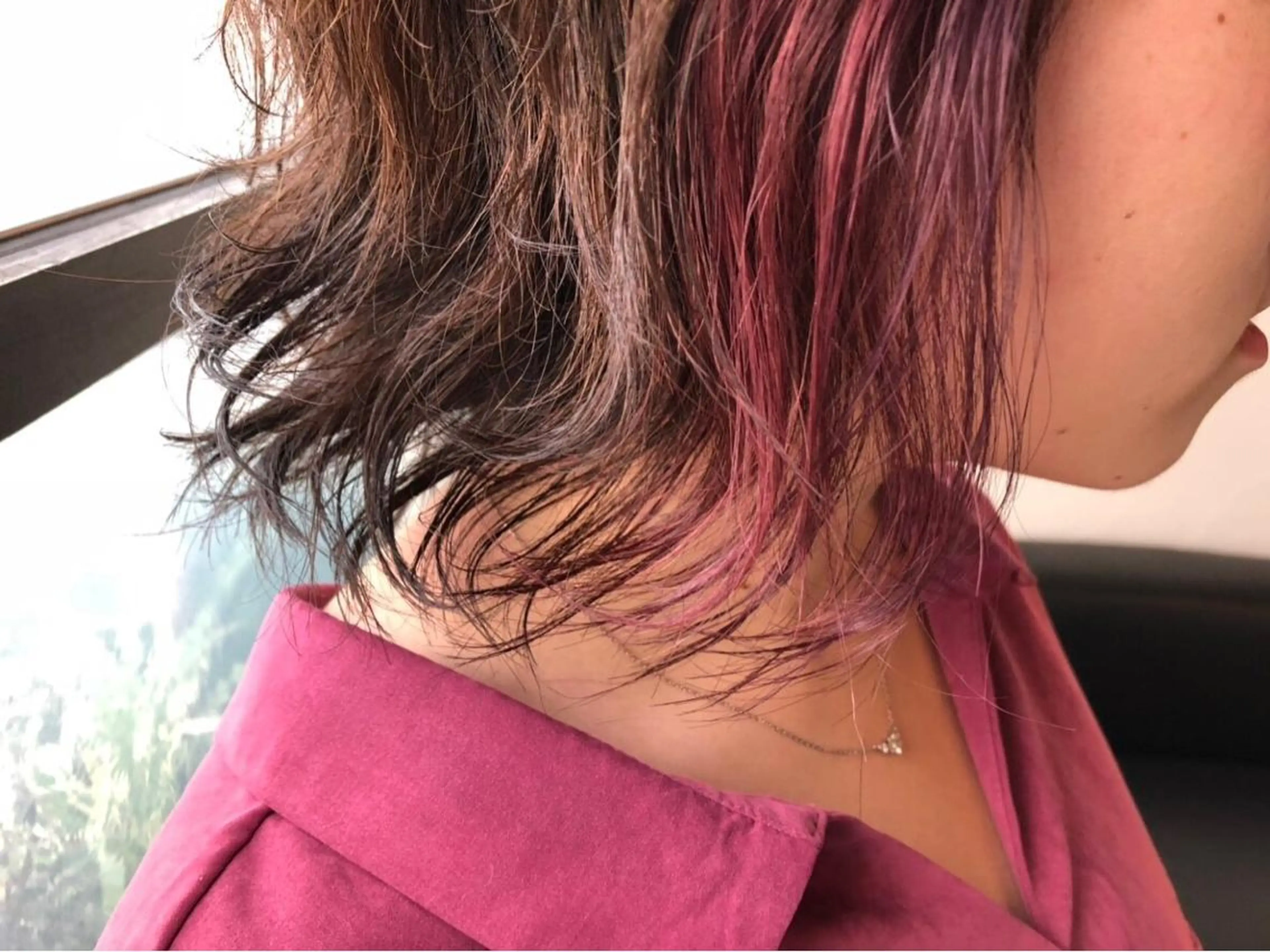 ショート カラー パーマ インナーカラー 水原 恵莉香のヘアスタイル
