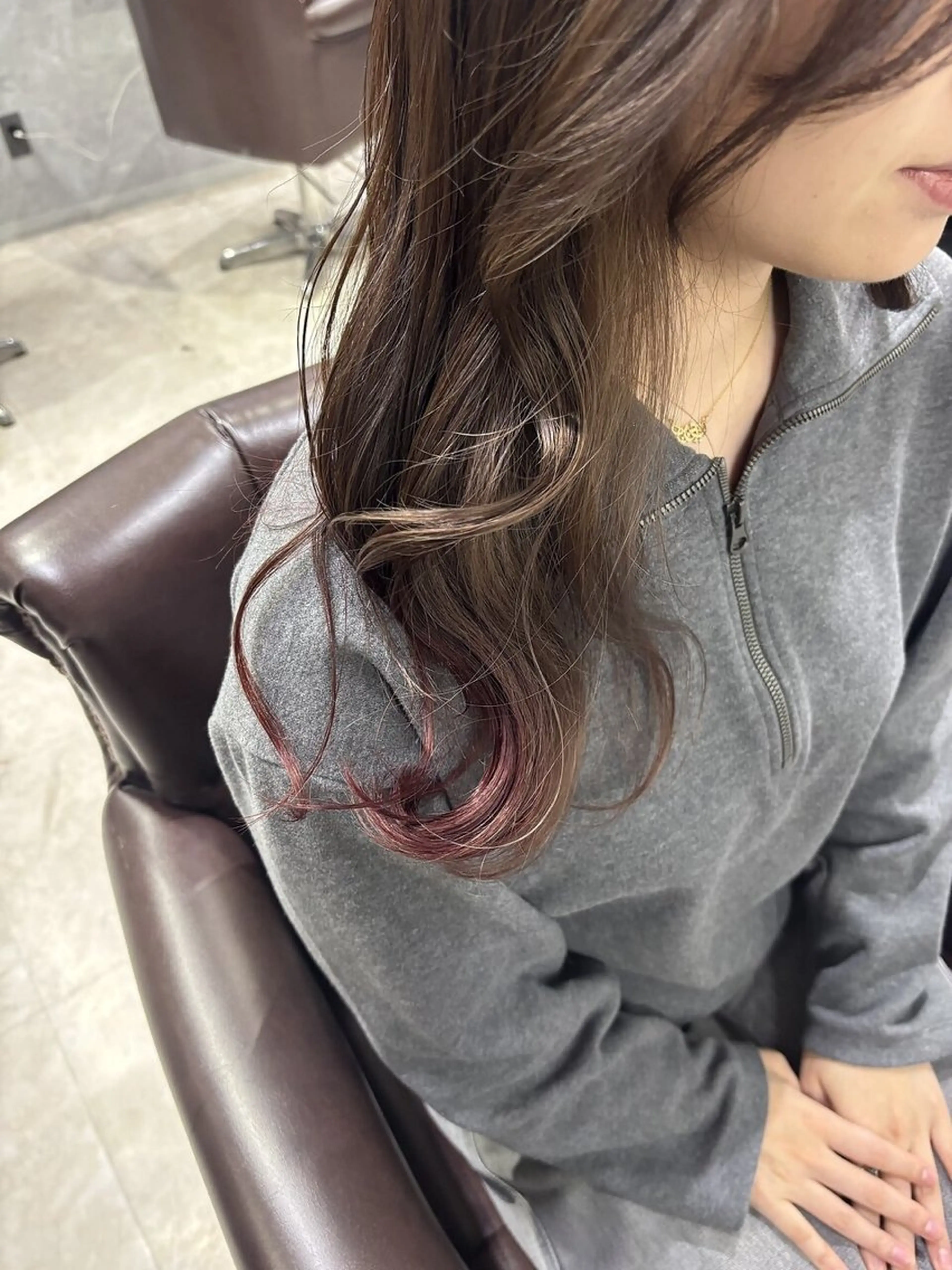 ミディアム カラー ヘアカラー トリートメント 池袋/ダブルカラー GLADGE🩵のヘアスタイル