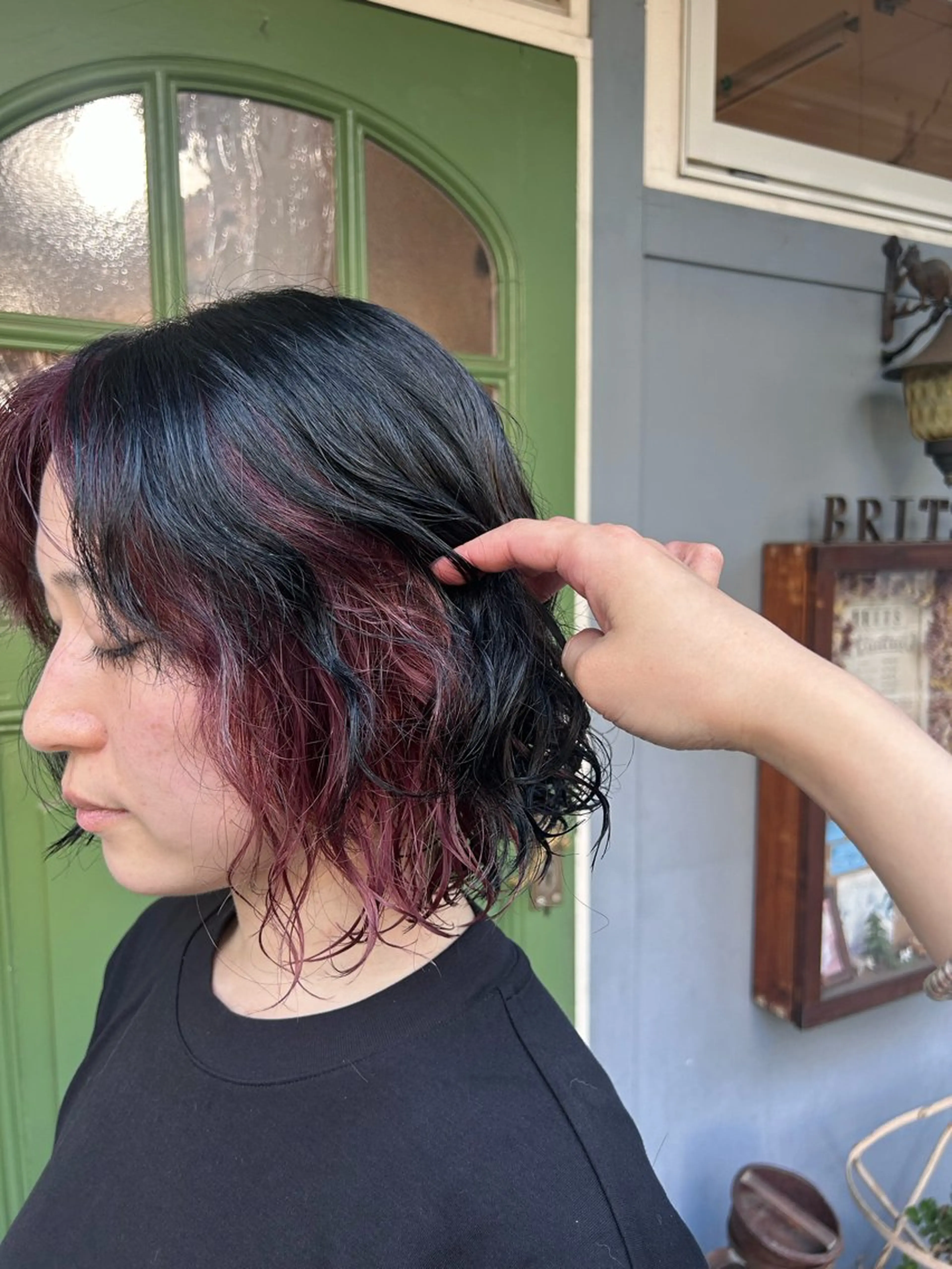 ショート カラー パーマ カット ヘアカラー 清水千優/パーマ/透 明感カラー/メンズのヘアスタイル