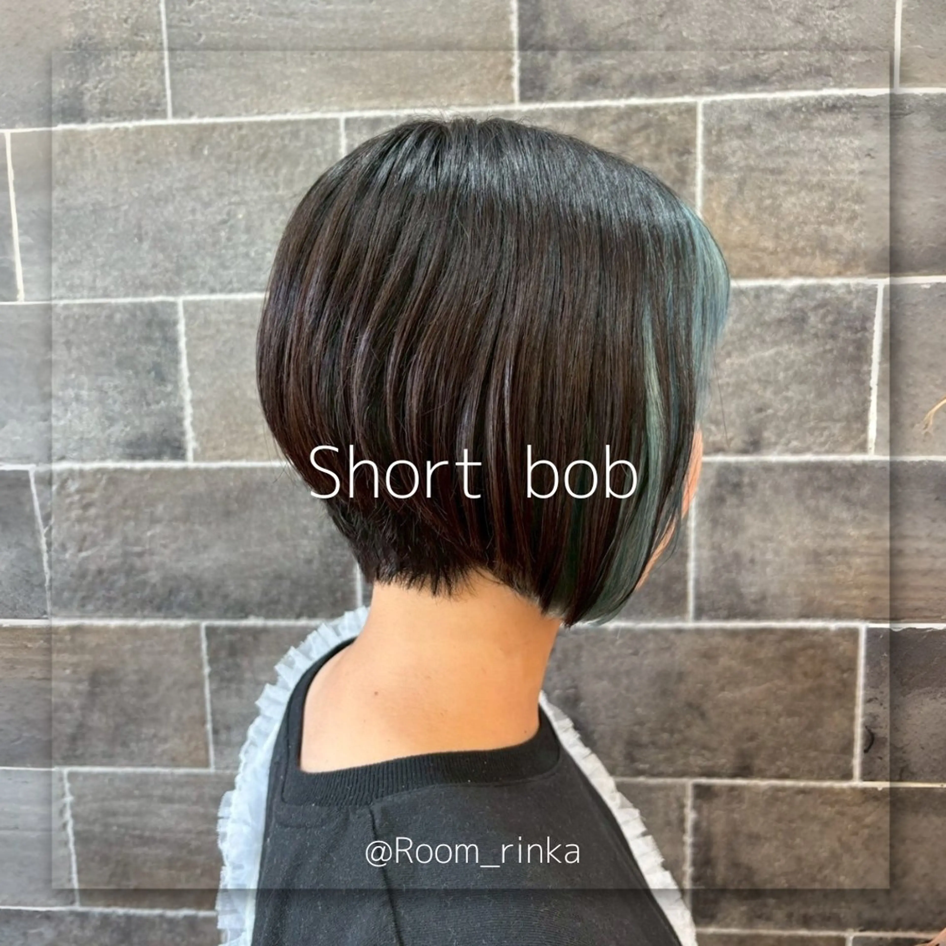 ショート 切りっぱなしボブ 前下がりボブ ショートボブ アッシュ ボブ カット 栗原 鈴華🌻のヘアスタイル