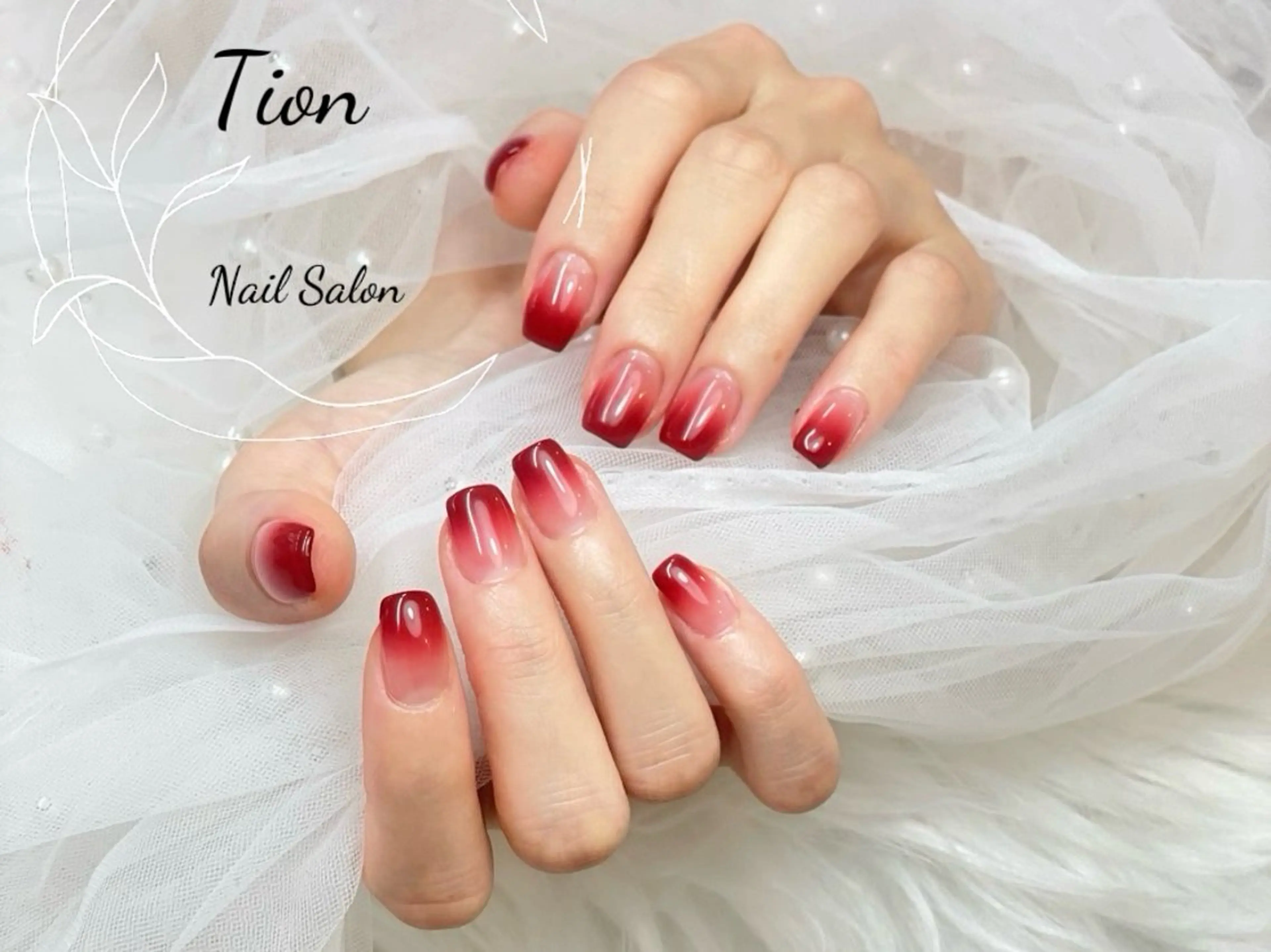 ネイル チークネイル 長さ出し フットネイル フレンチネイル ジェルネイル Nailsalon Tion武蔵小杉店所属・Nailsalon Tion武蔵小杉店のネイルデザイン