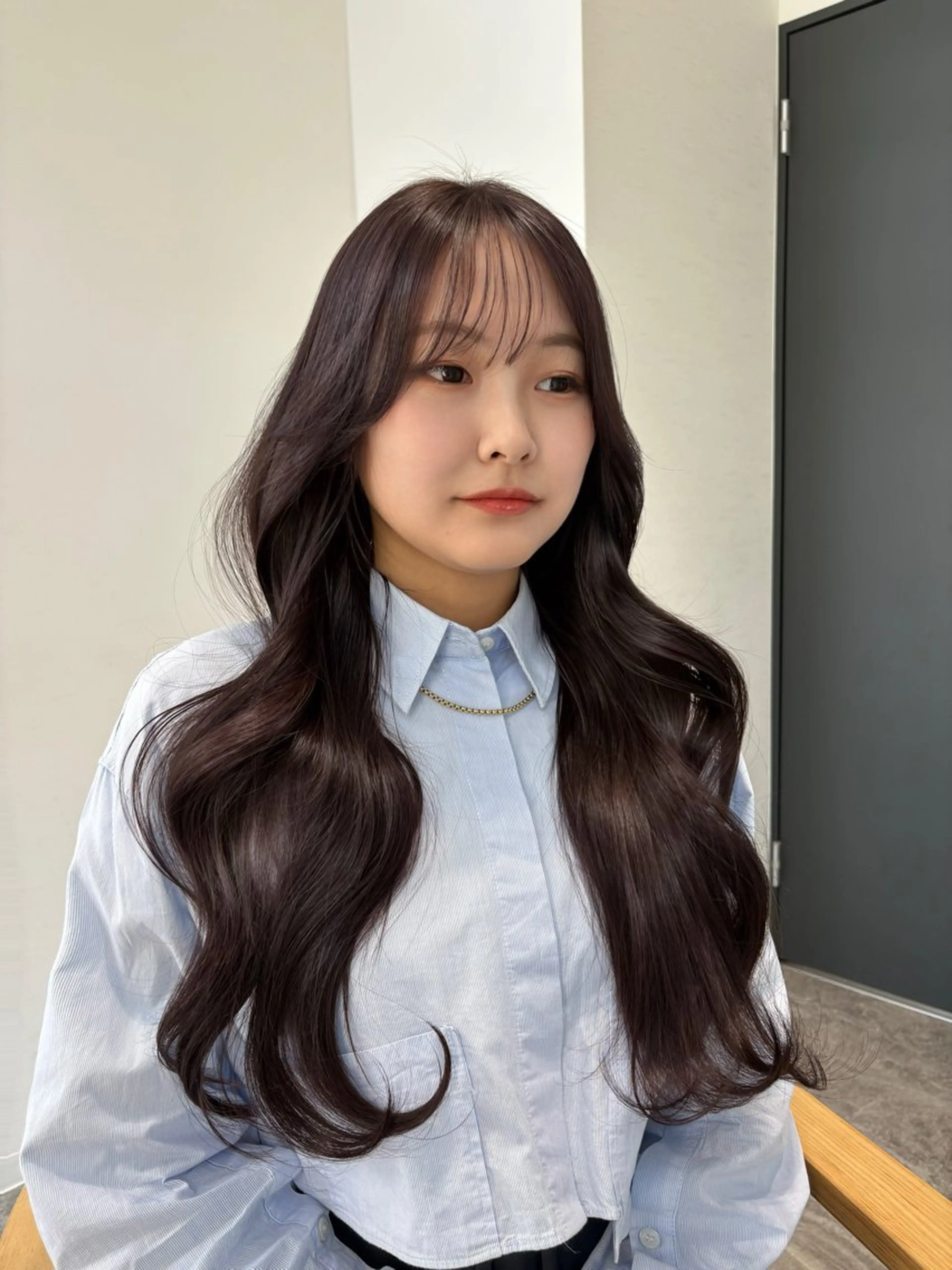 ロング カラー 似合わせ前髪/ 小顔カット🎀そうのヘアスタイル