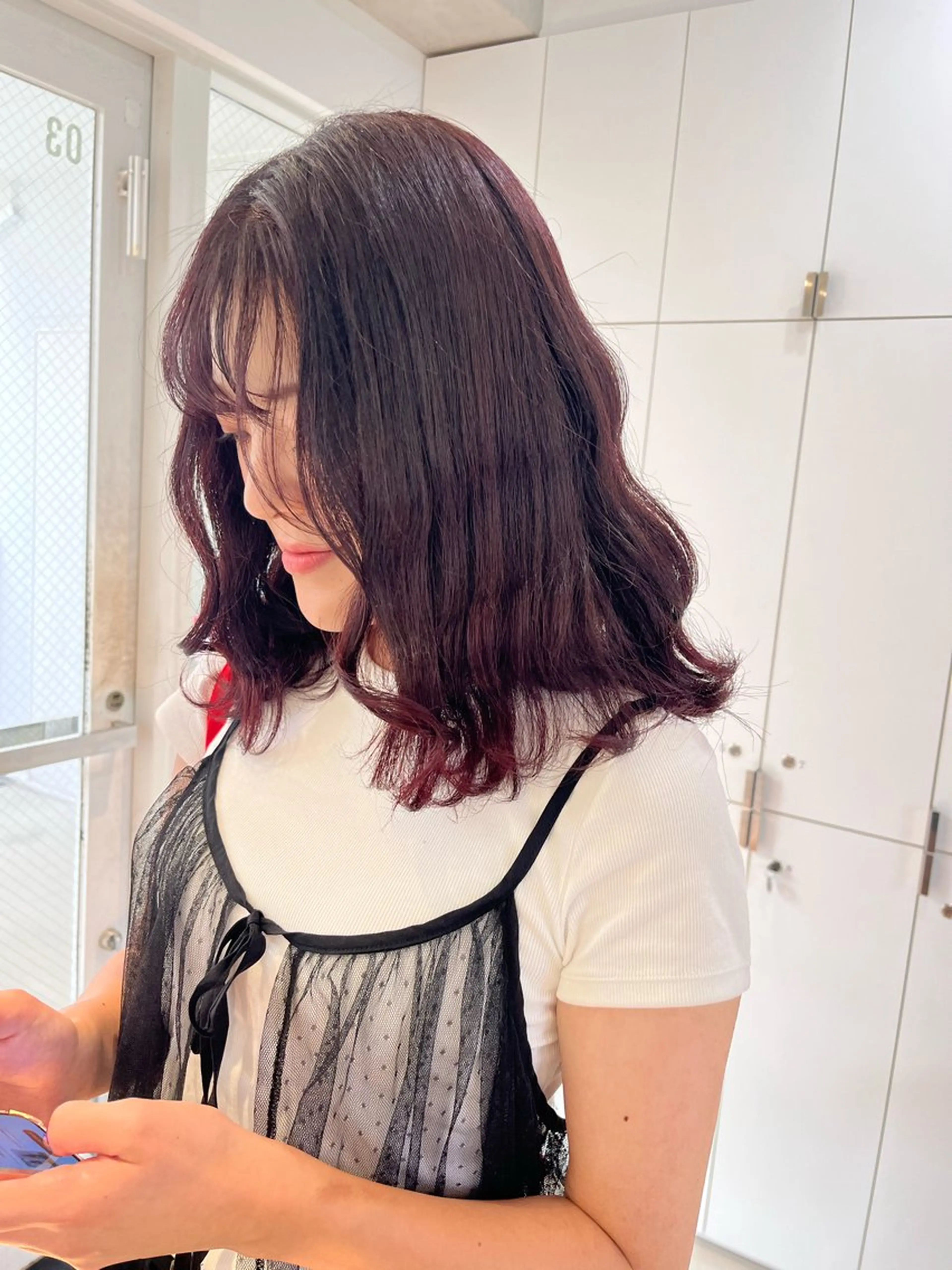 ミディアム ワイドバング ヘアカラー トリートメント ヘアセット 艶髪/暖色カラー/ ◎RUKI.のヘアスタイル