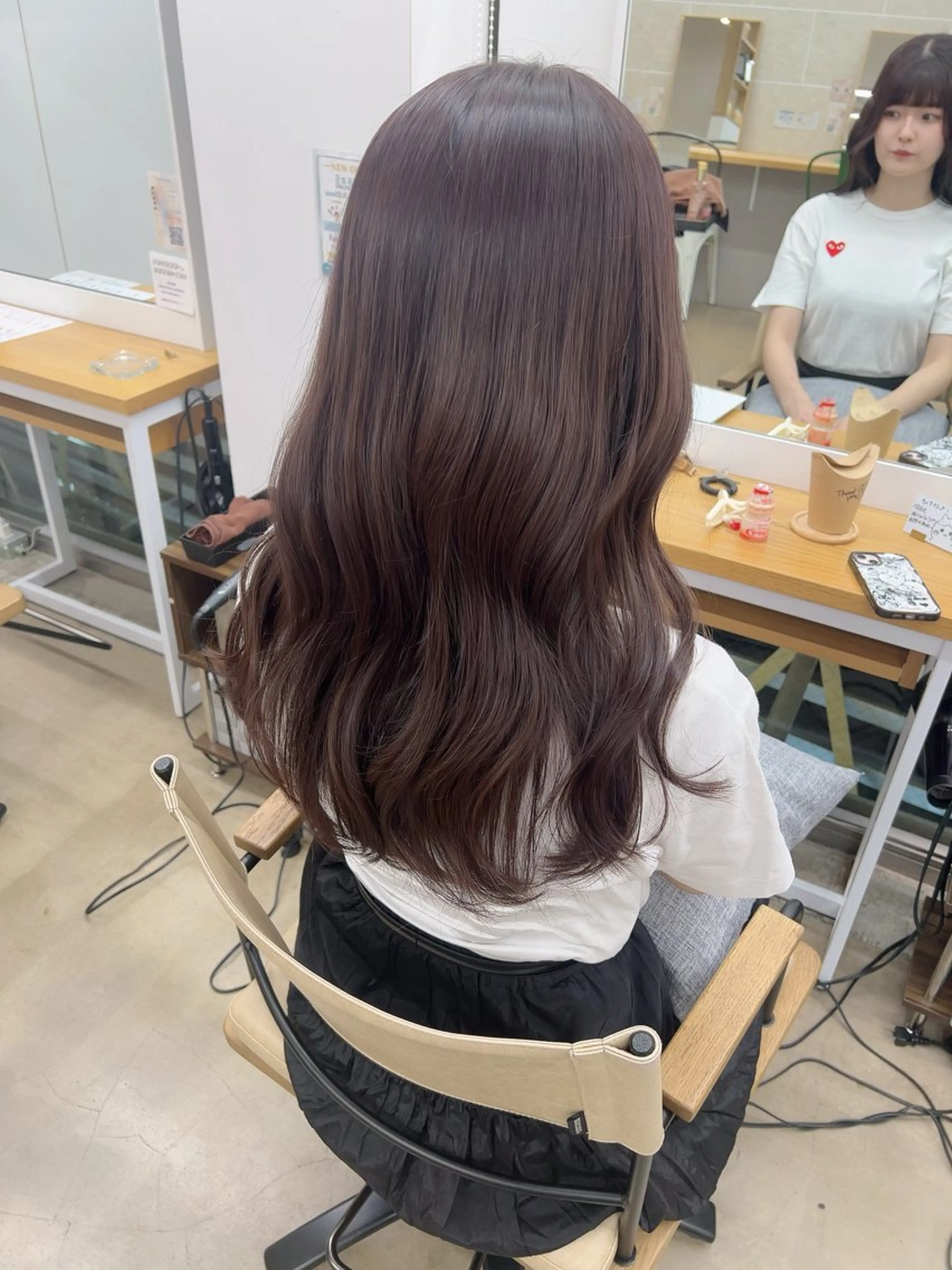 ロング カラー グレージュ ラベンダーカラー ラベンダーグレージュ ラベンダーグレー ✨️今だけ無料✨️ 鶴田みなみのヘアスタイル