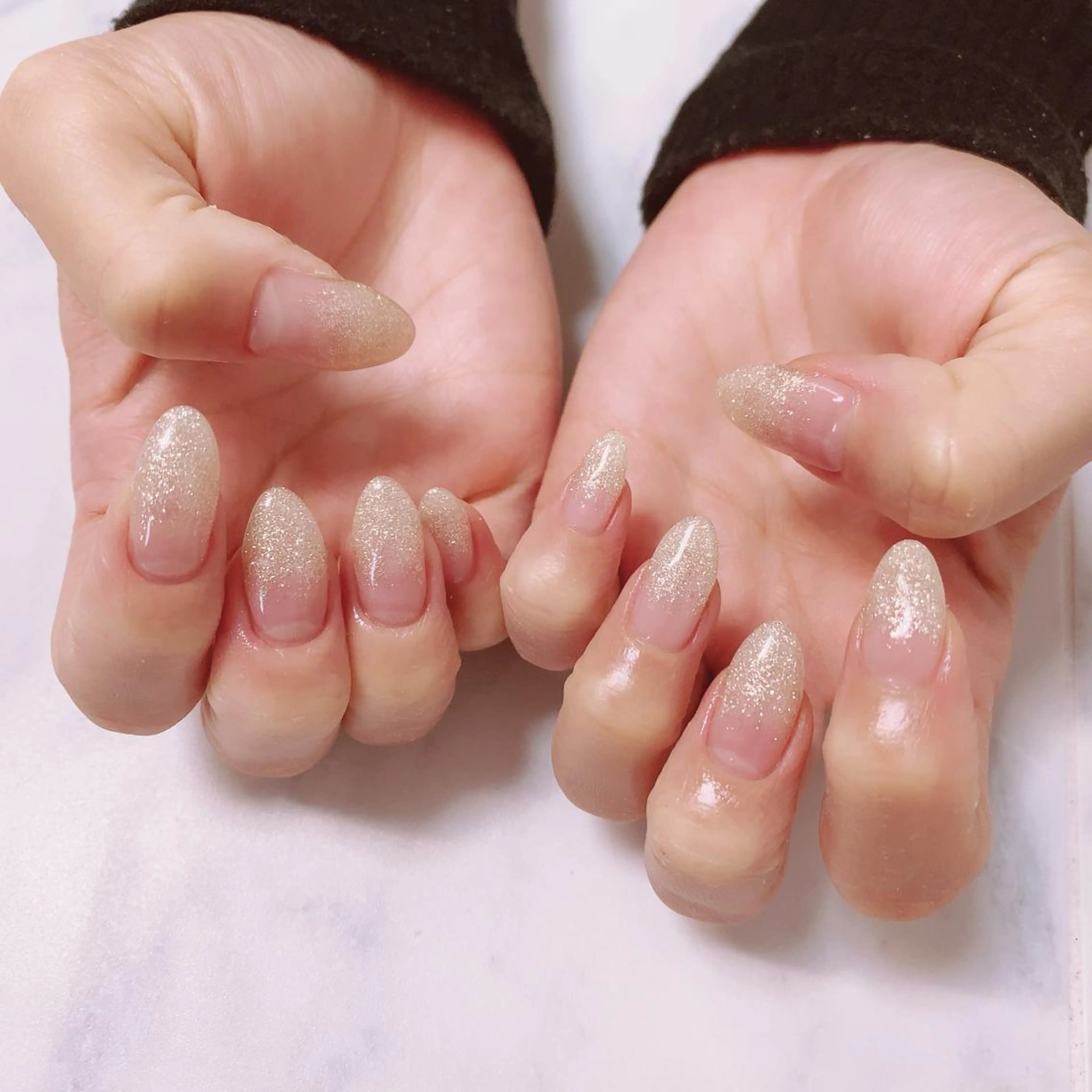 ネイル ラメ(グリッター) ラメグラデーション C. NAILSのネイルデザイン