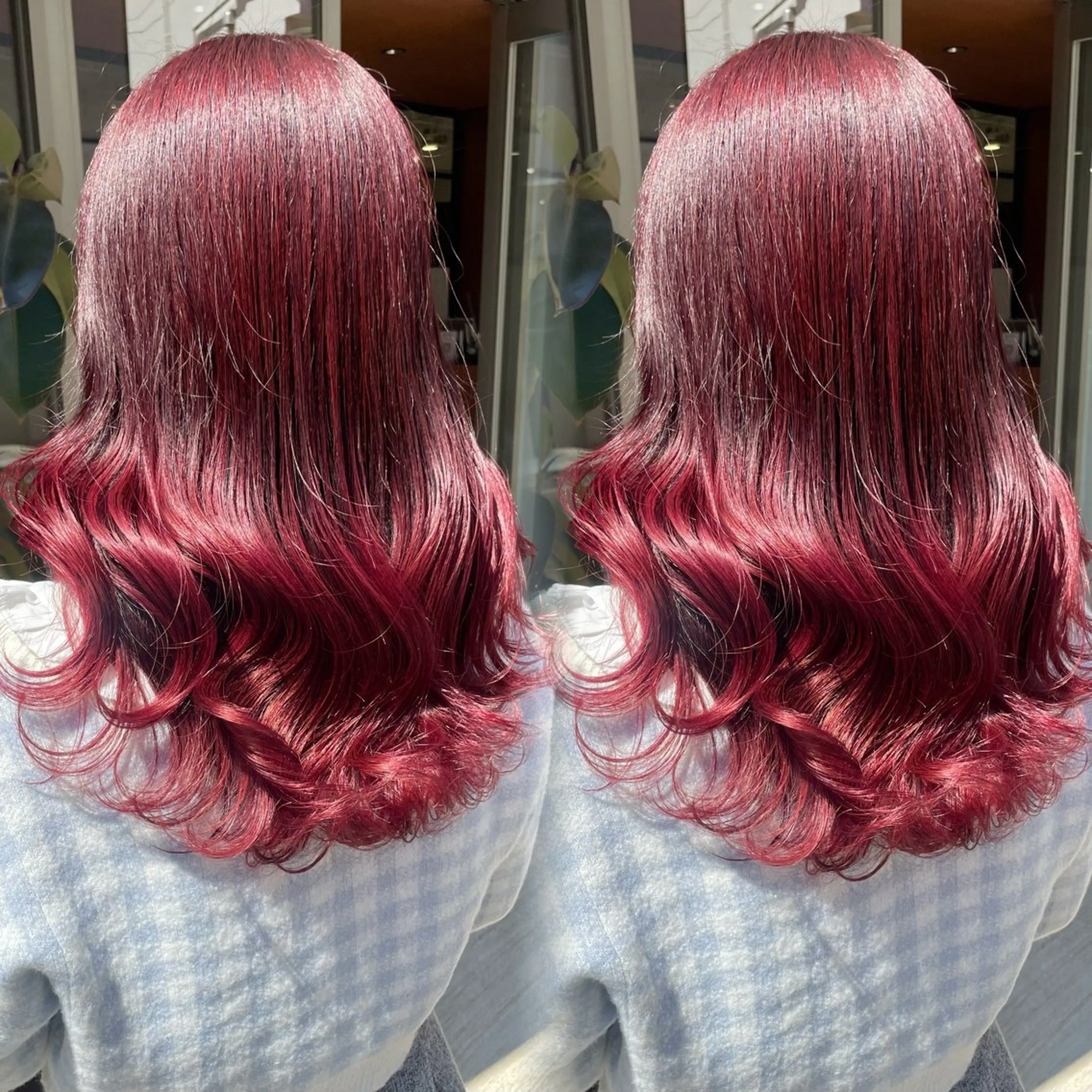 ミディアム カラー カット ヘアカラー トリートメント kana ブリーチなしカラー✨のヘアスタイル
