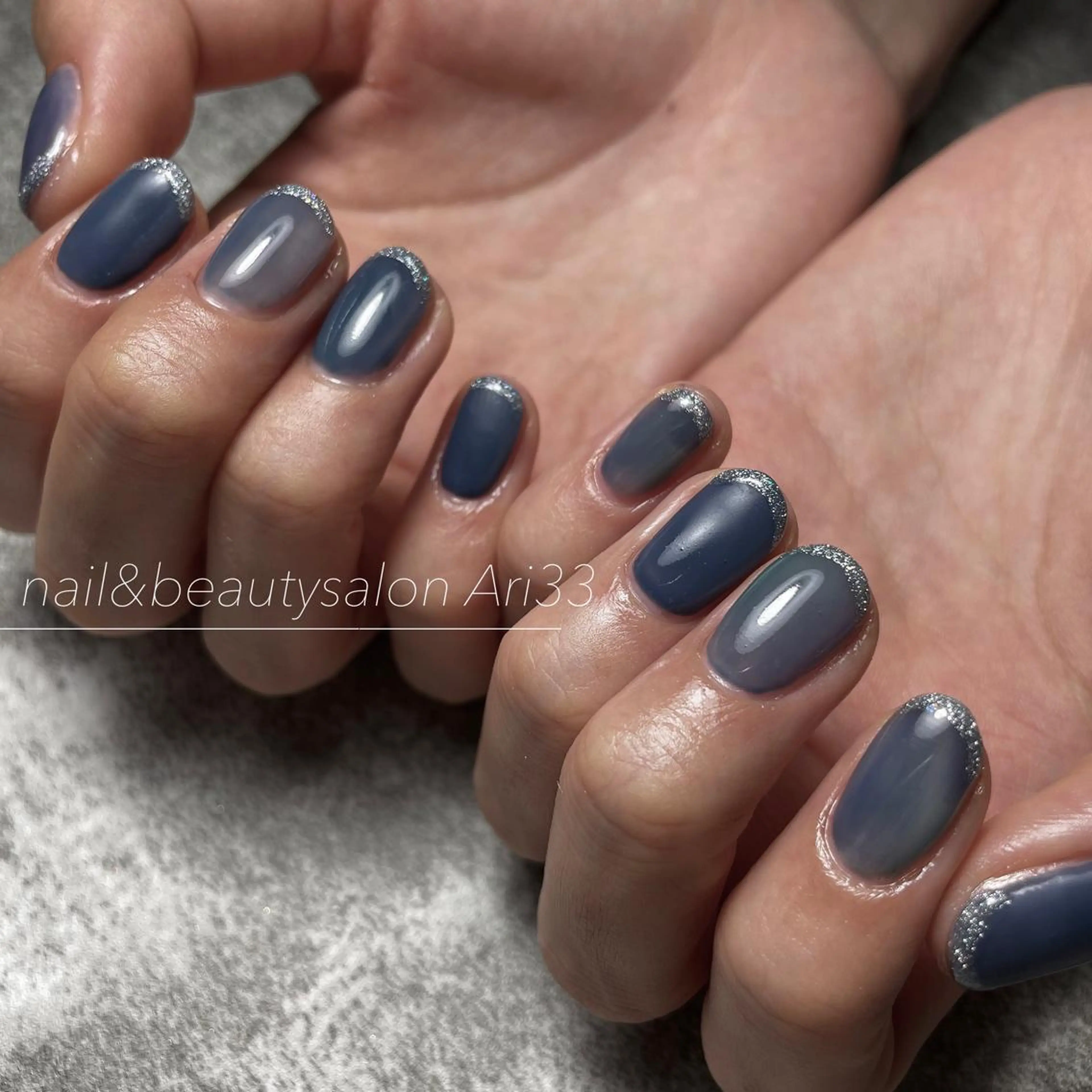 ネイル フラッシュネイル フレンチネイル ニュアンスネイル ハンドネイル プライベートサロン Ari33nailのネイルデザイン